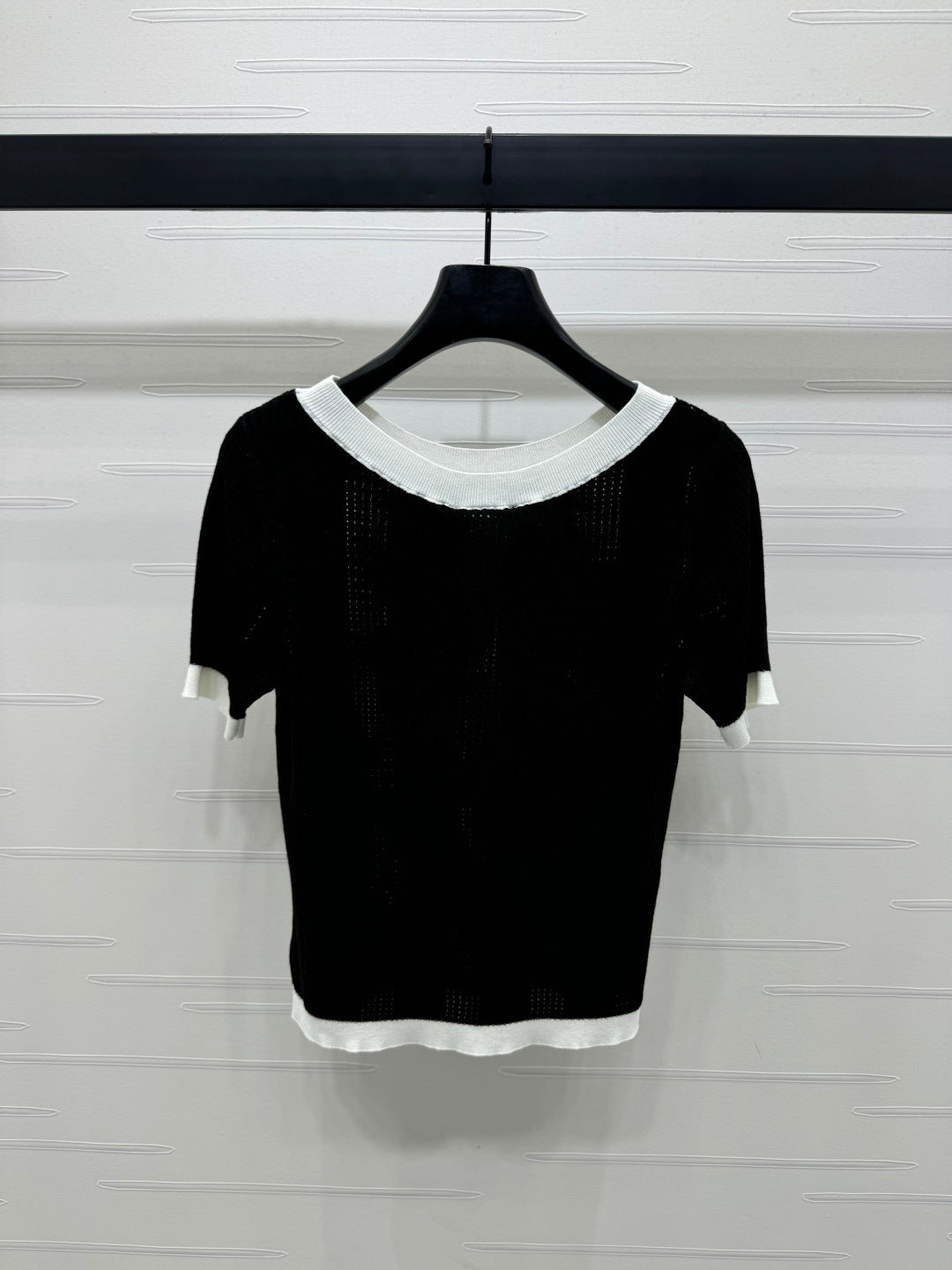 CC 26s Short-Sleeved Top Black Wool 373088