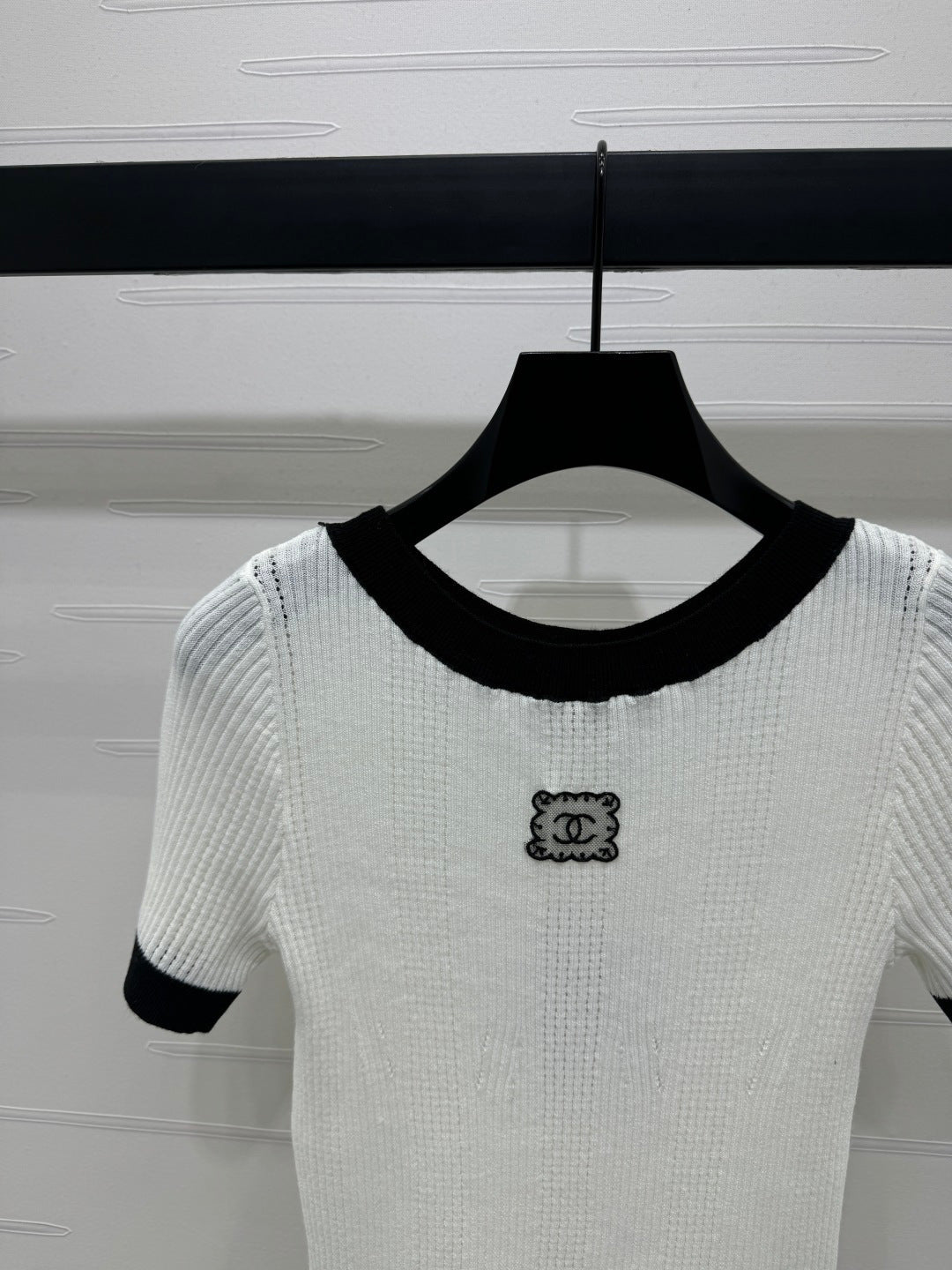 CC 26s Short-Sleeved Top White Wool 373087