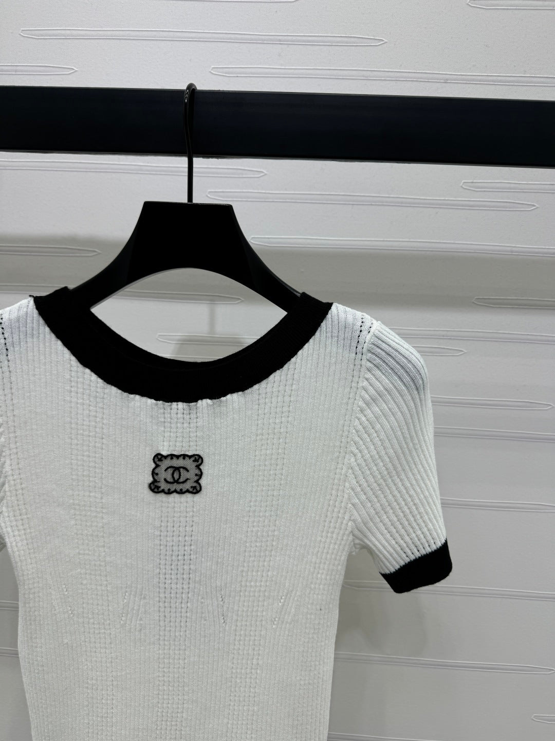 CC 26s Short-Sleeved Top White Wool 373087