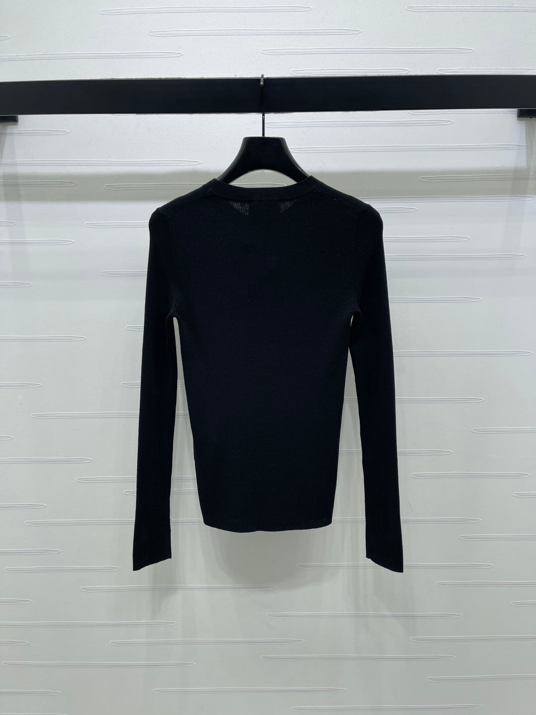 Prada Logo-Intarsia Wool Jumper Black Wool 351034