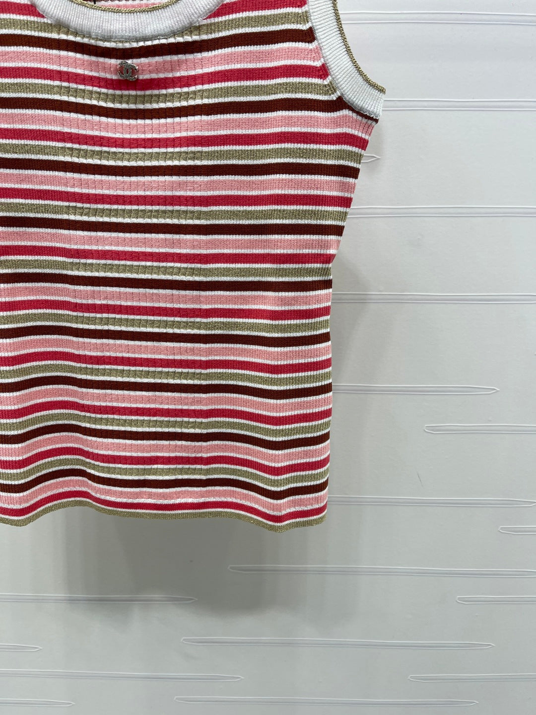 CC Sleeveless Striped Top Multicolor Tencel 351049