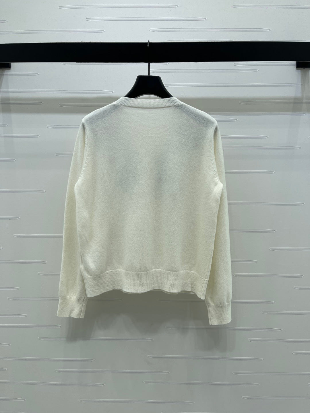 CD SS26 Beaded Floral Cardigan Ivory Wool 351064