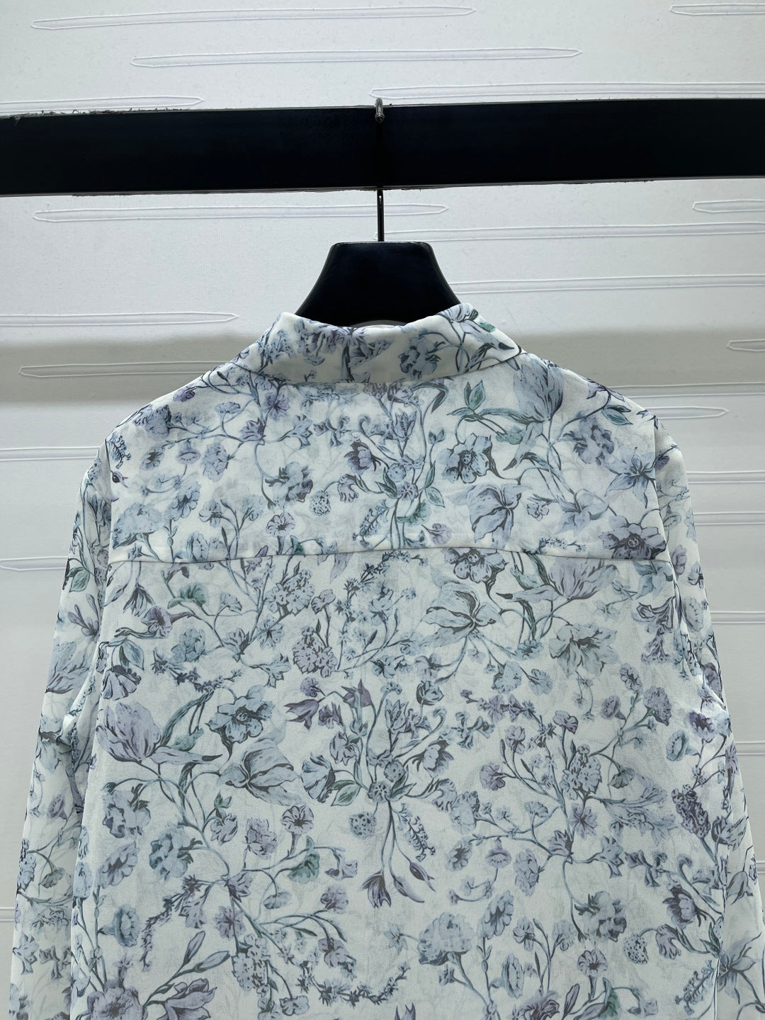 CD Printed Sheer Long-Sleeve Shirt 392641