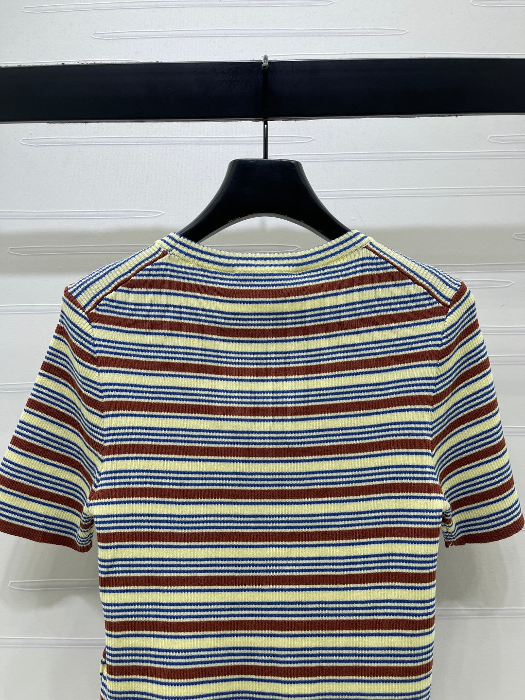 Fendi Striped Knit Top Tencel Silk 373150