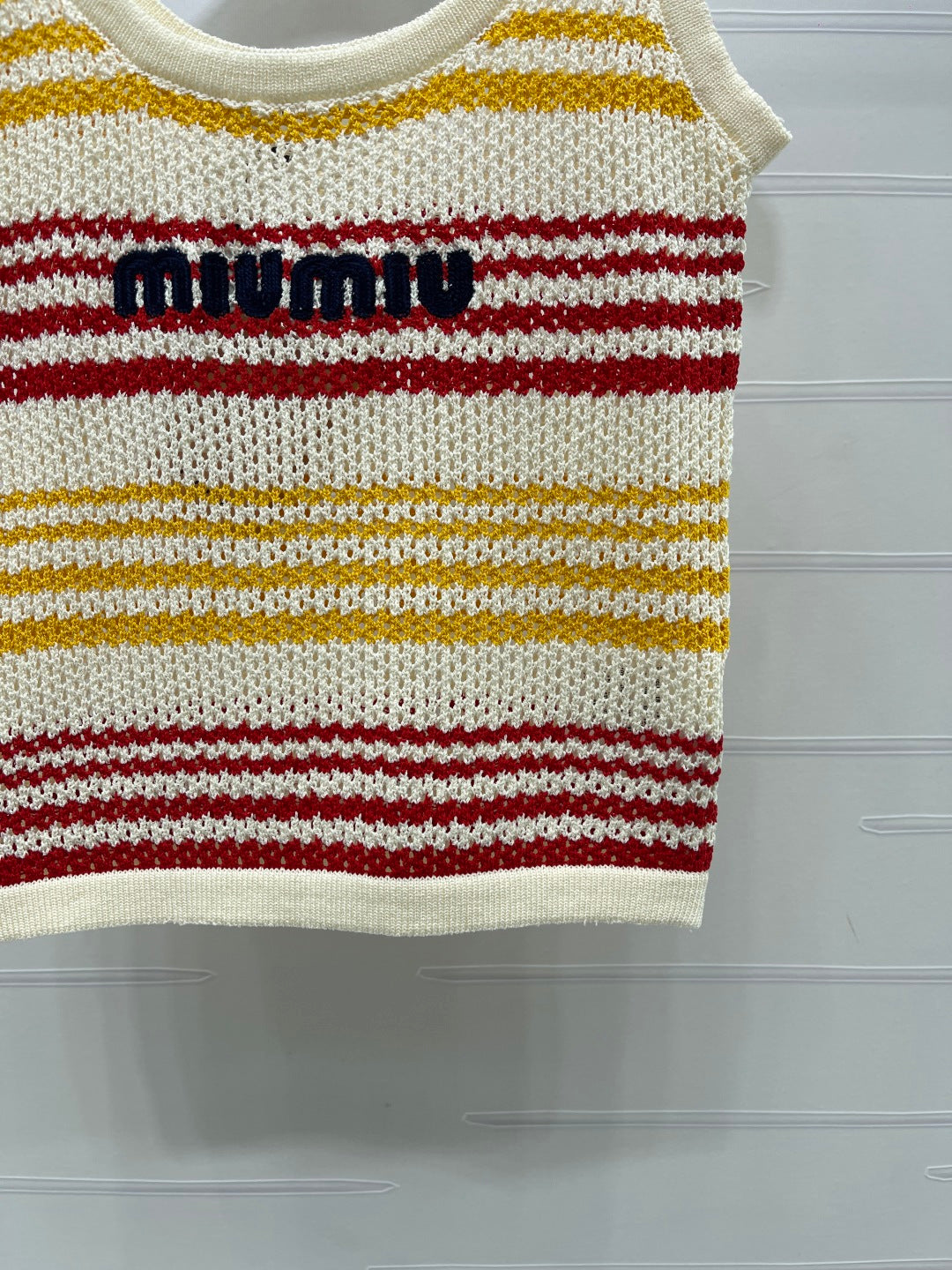 Miu Striped Red Yellow Wool 373128