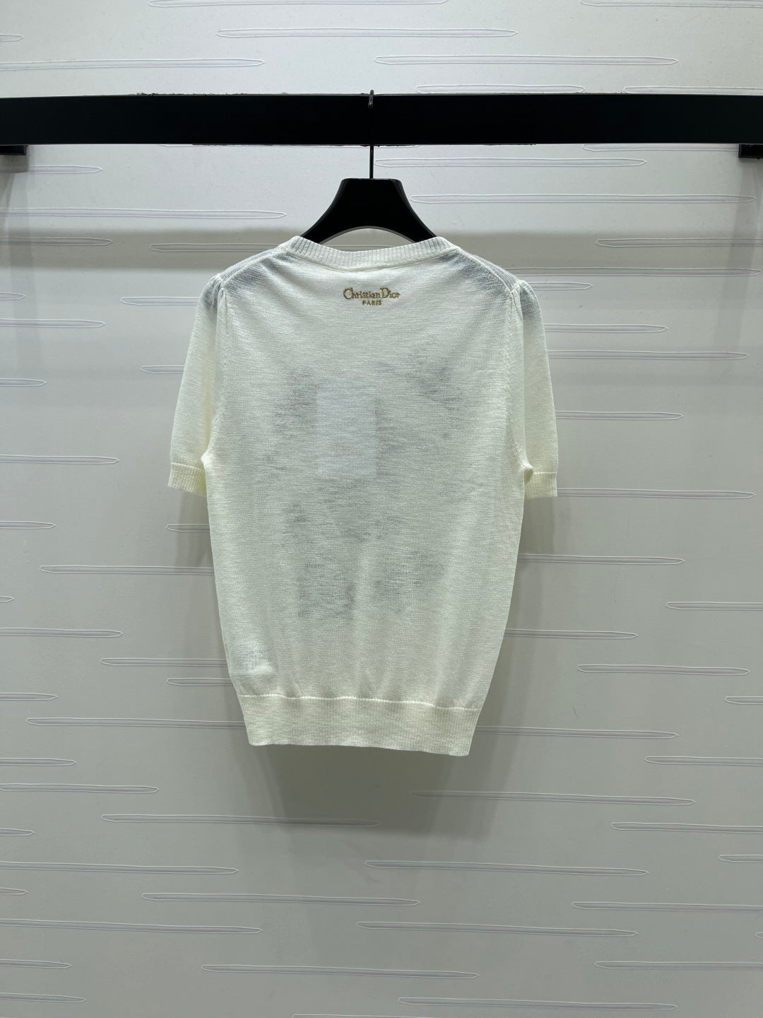 CD Dioriviera Embroidered Short-Sleeved Sweater Tencel Polyester