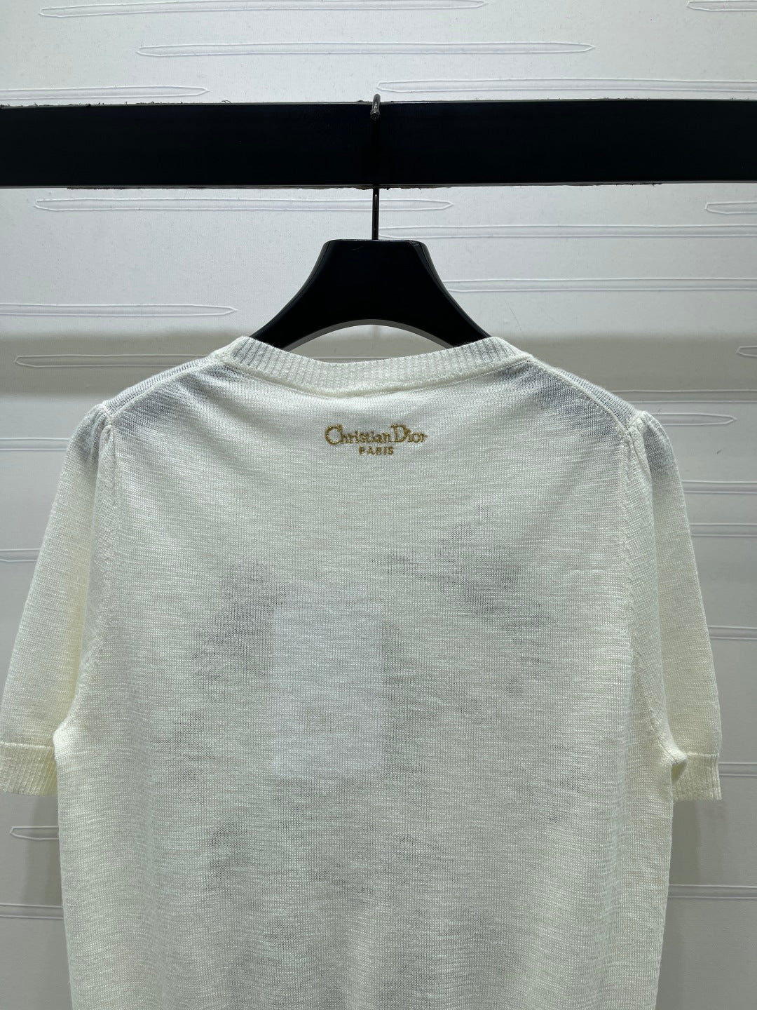 CD Dioriviera Embroidered Short-Sleeved Sweater Tencel Polyester