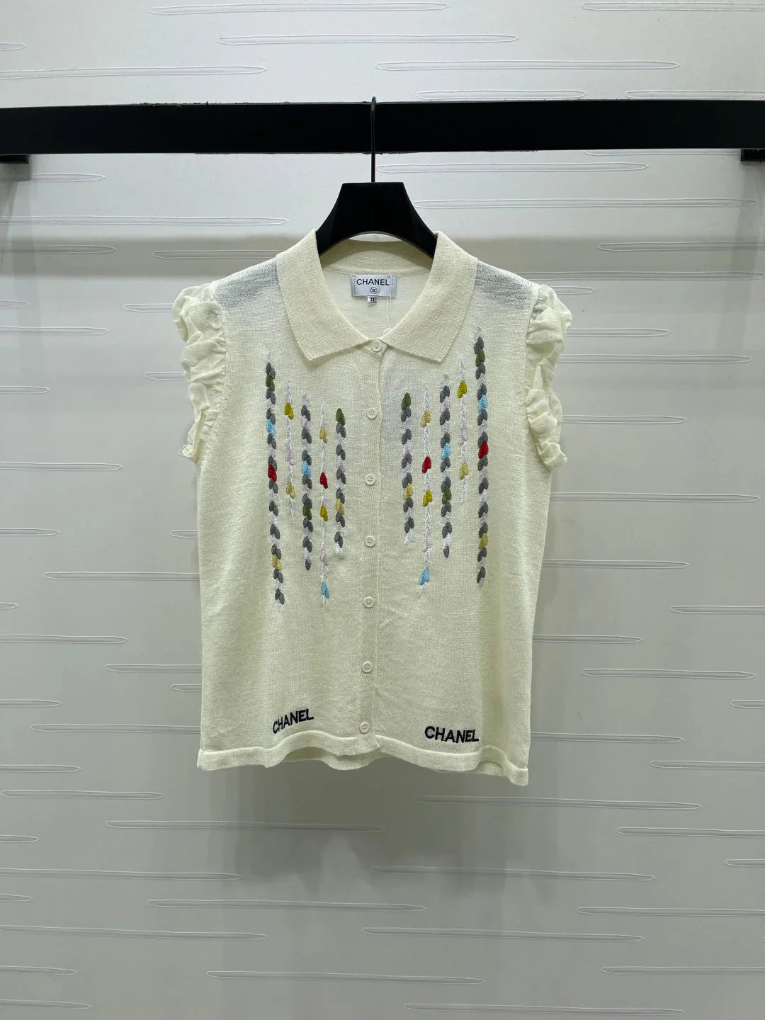 Chanel 2026 Ruffled Knitted Vest Viscose 397427