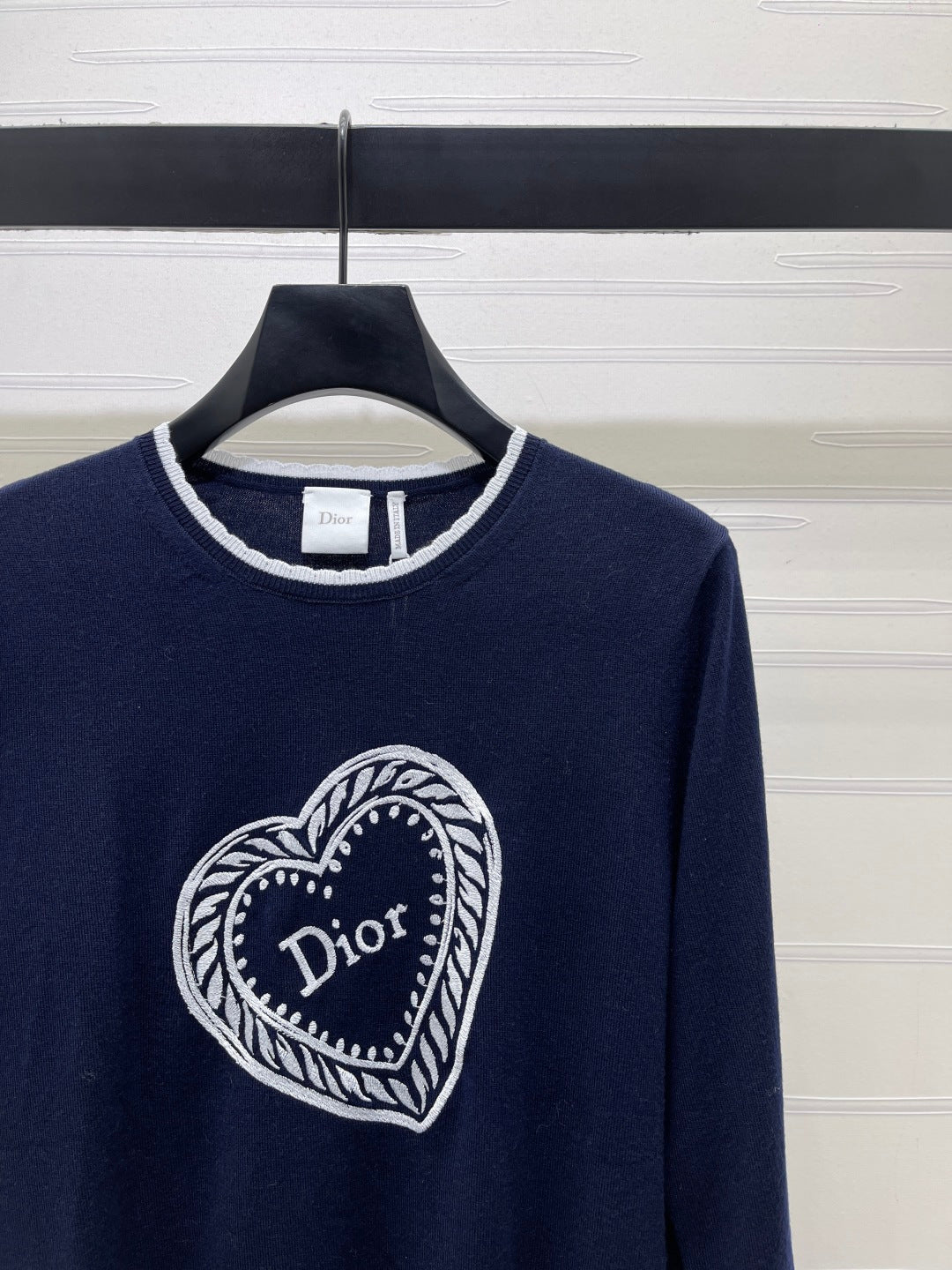 CD Qixi Long-Sleeved Sweater Dark Blue Wool 410783
