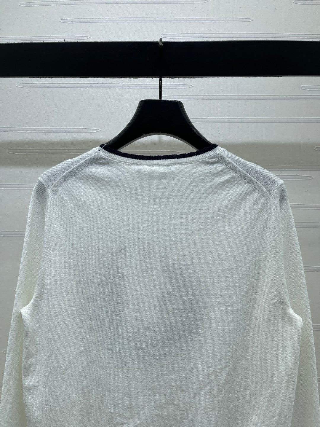CD Qixi Long-Sleeved Sweater White Wool 410784