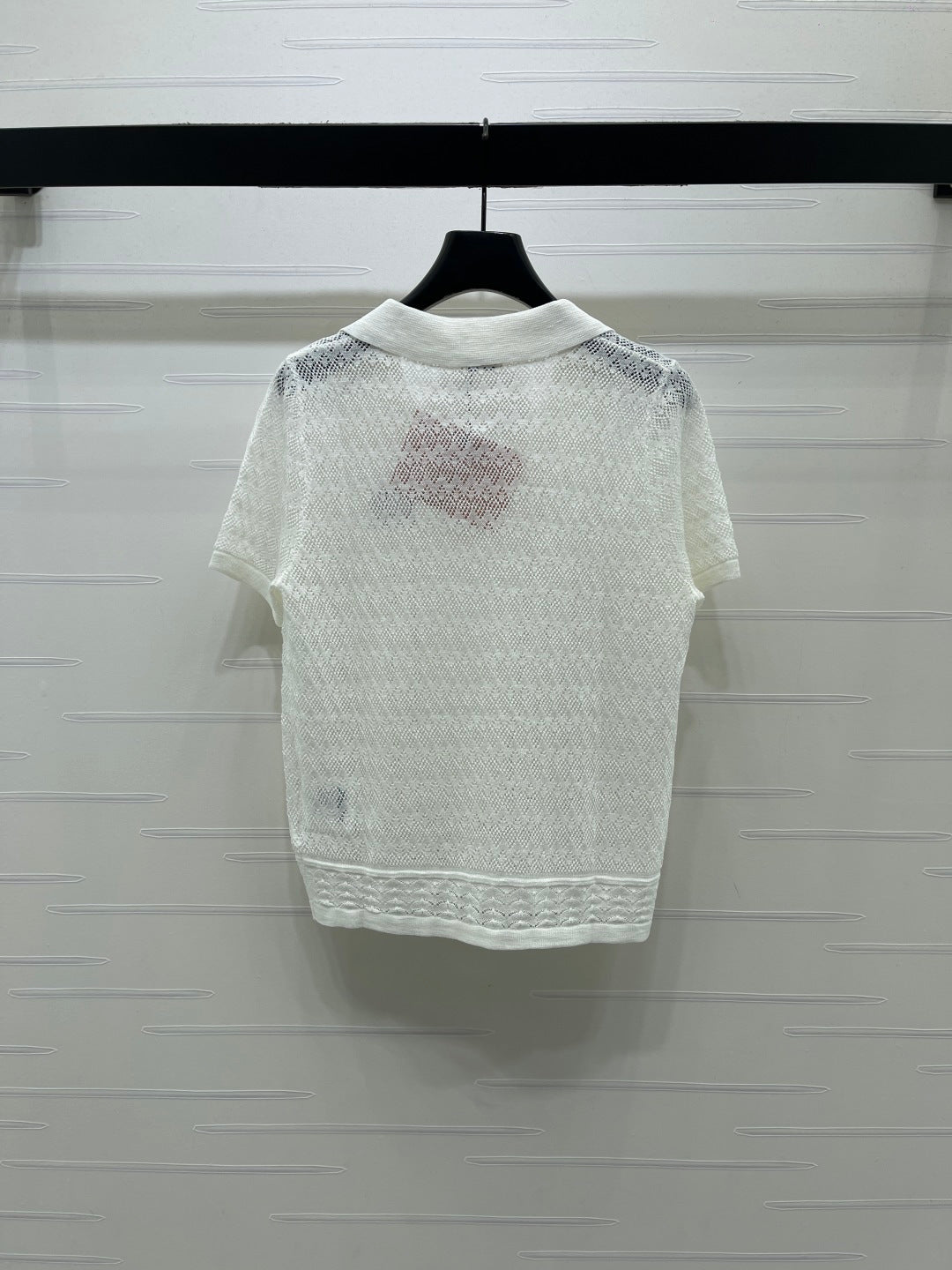 Miu 26s Knit Short-Sleeved Top White Viscose 423894