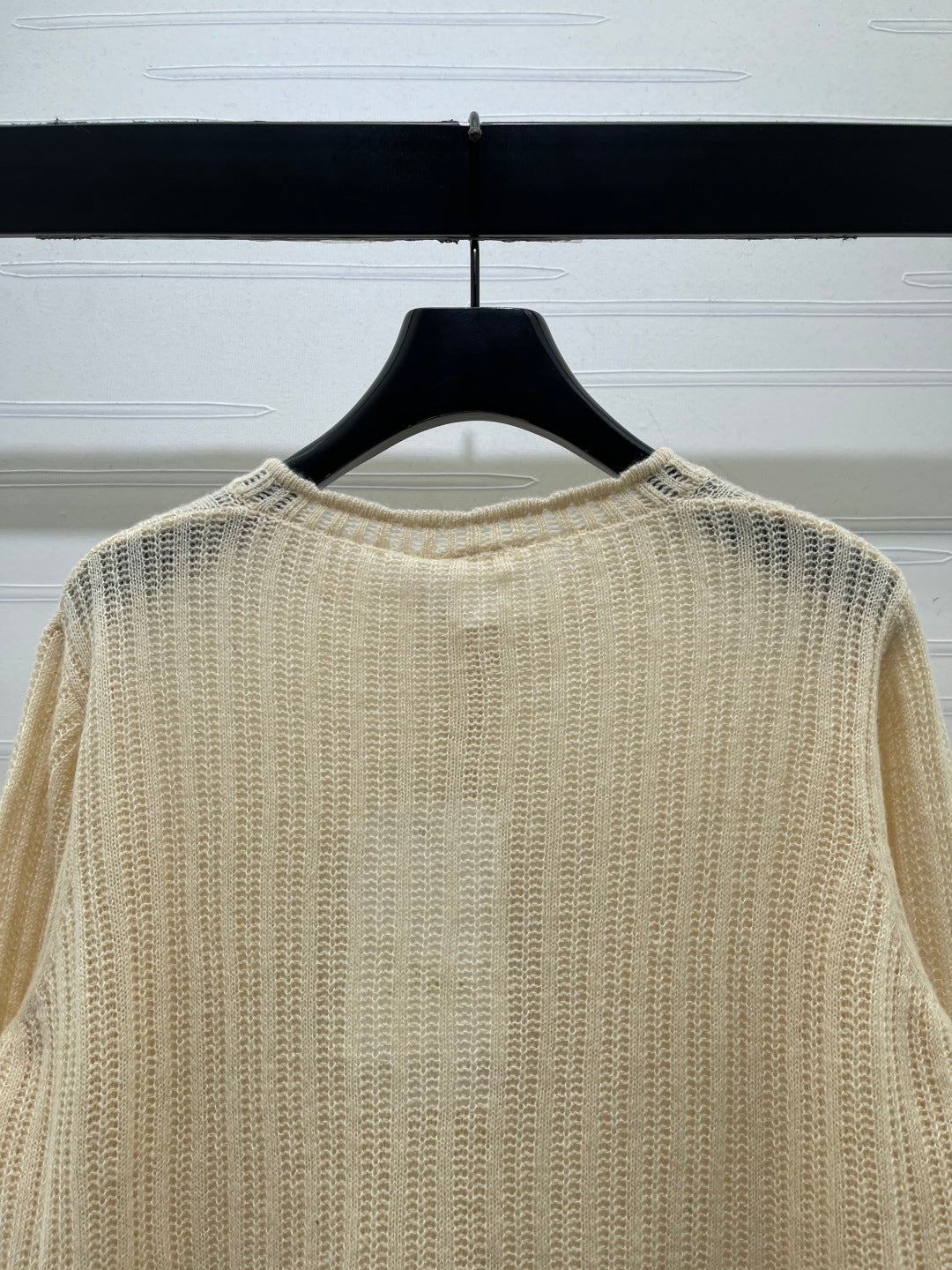 Dior 26s Bee Embroidered Open Knit Cardigan 439909