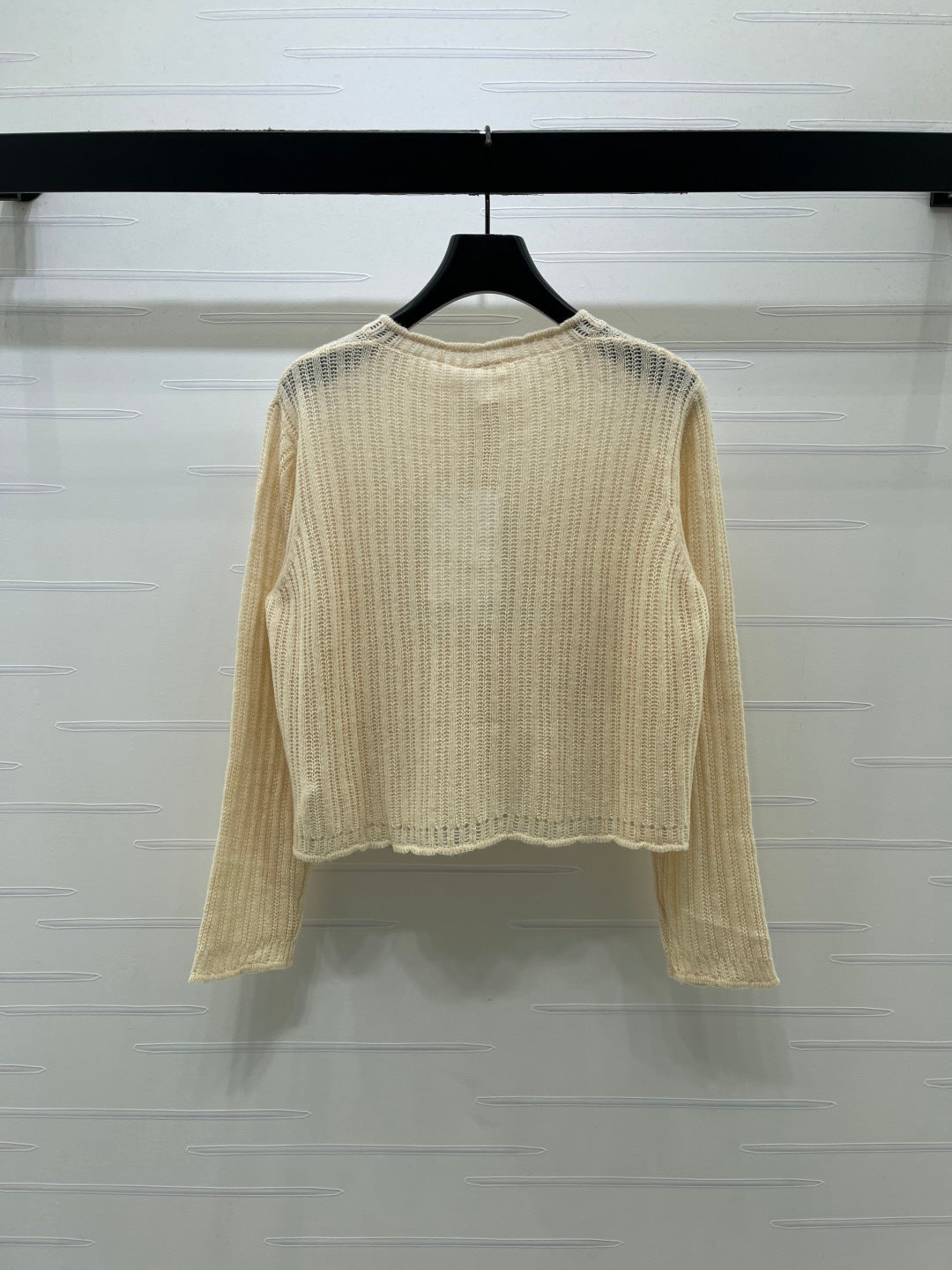 Dior 26s Bee Embroidered Open Knit Cardigan 439909
