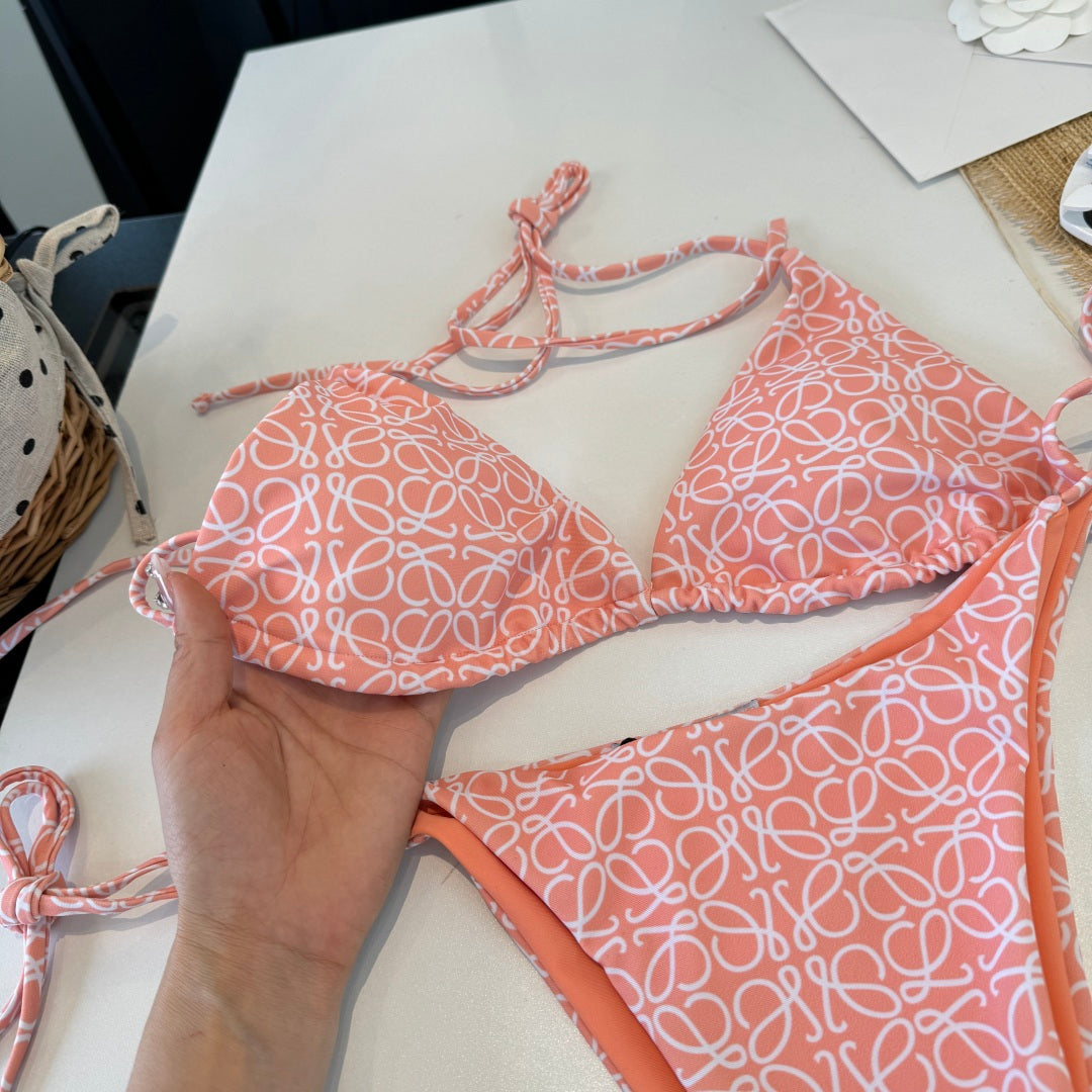 Loewe Bikini Monogram Pink Cotton 185845