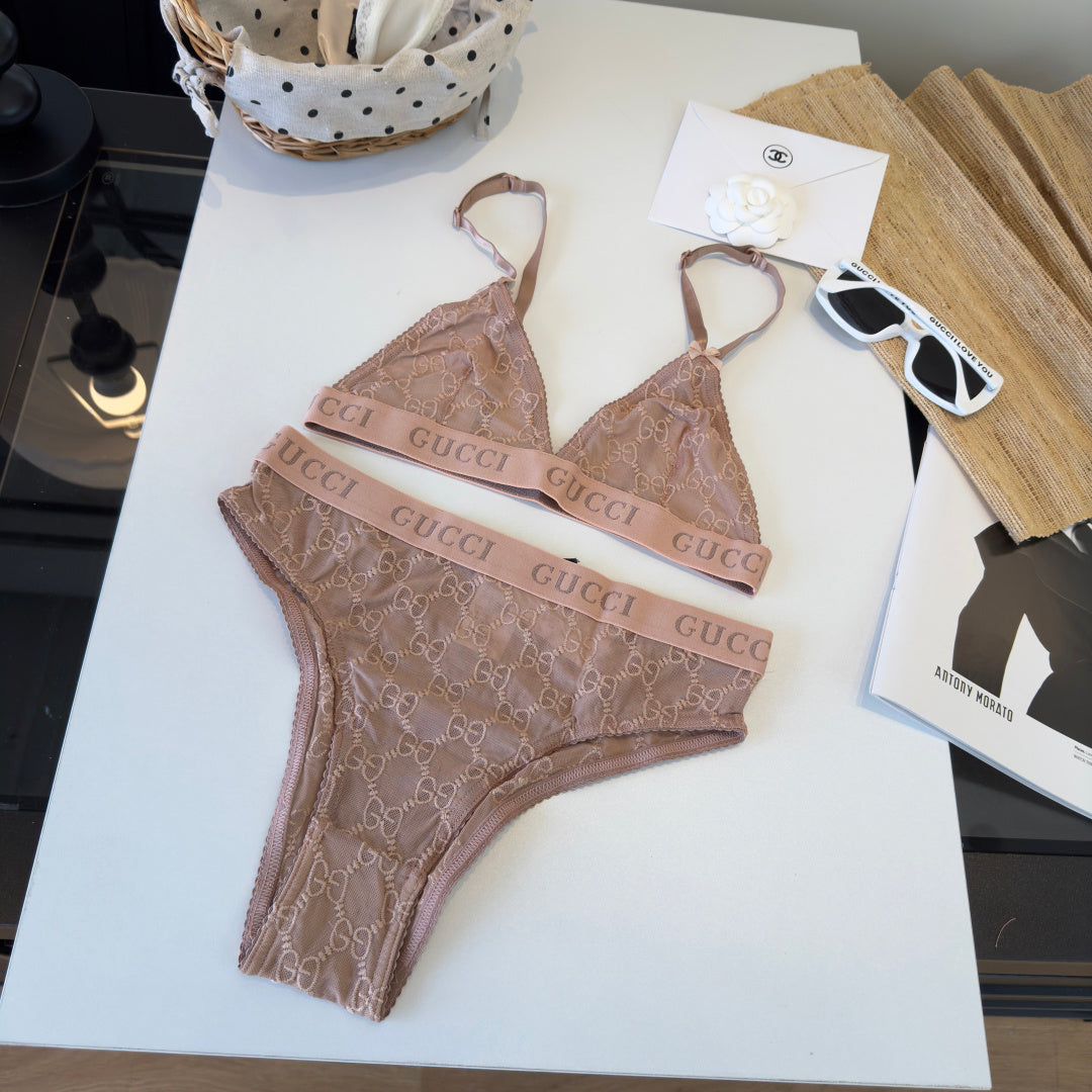 GG 26s Two-Piece Bikini Beige Lace 201801