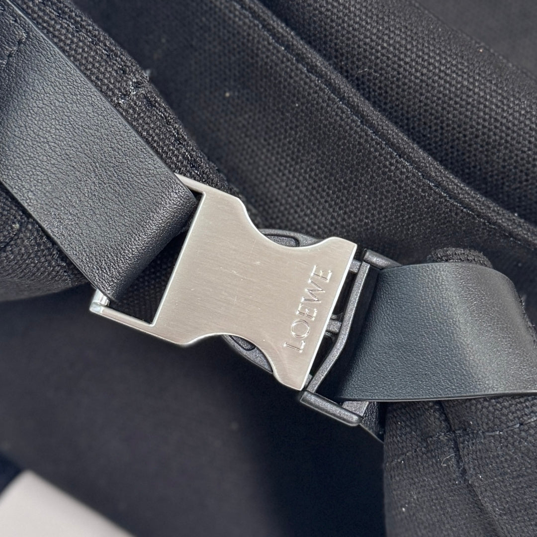 Loewe Flex Backpack Black Brown Suede Mesh