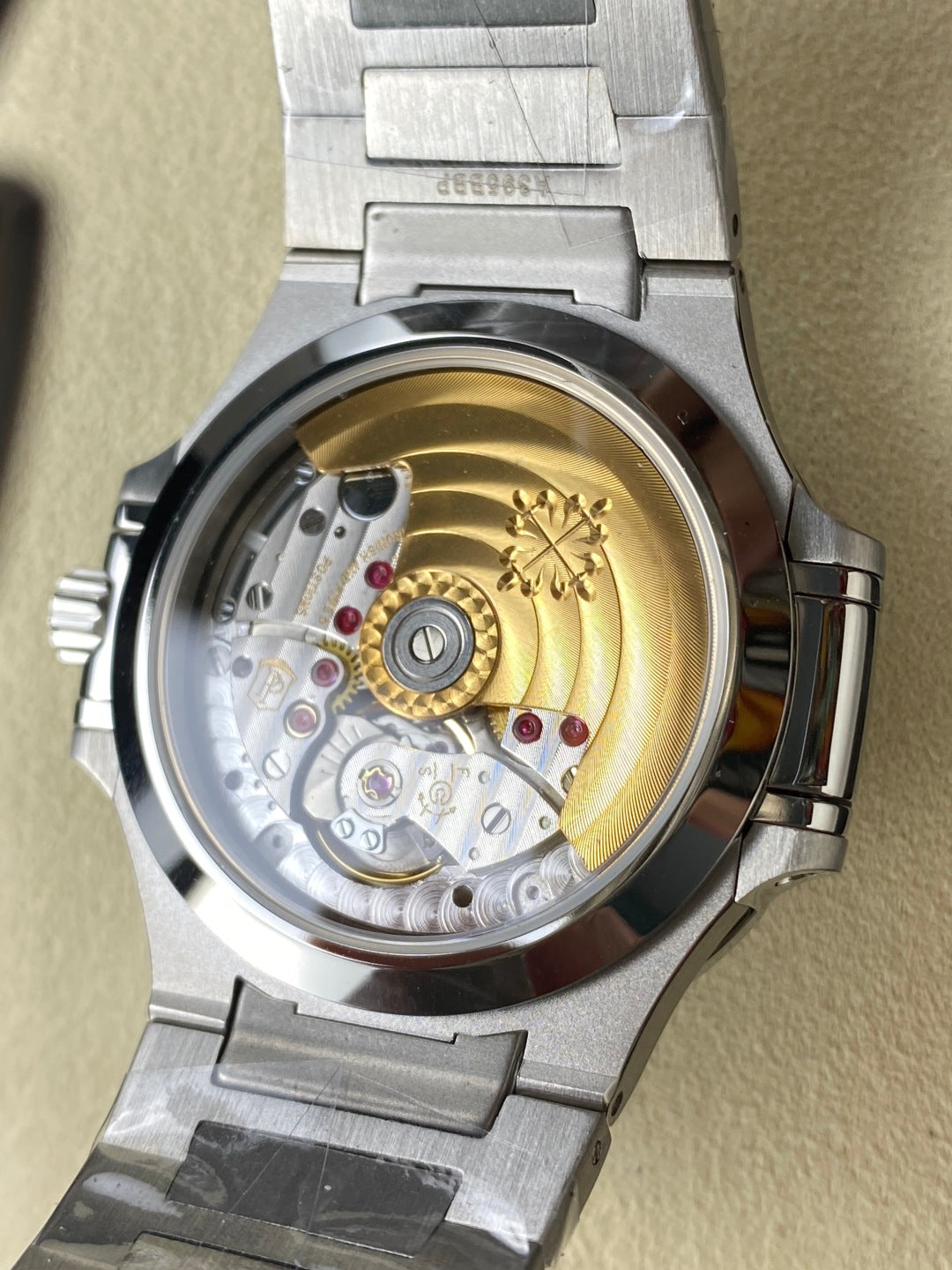 PATEK Nautilus 35.2mm Silver Black Pink Dial