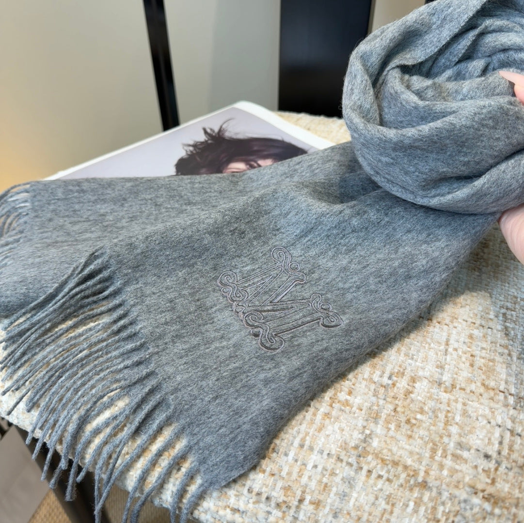 MaxMara Scarf 36*190cm Grey Cashmere 207627