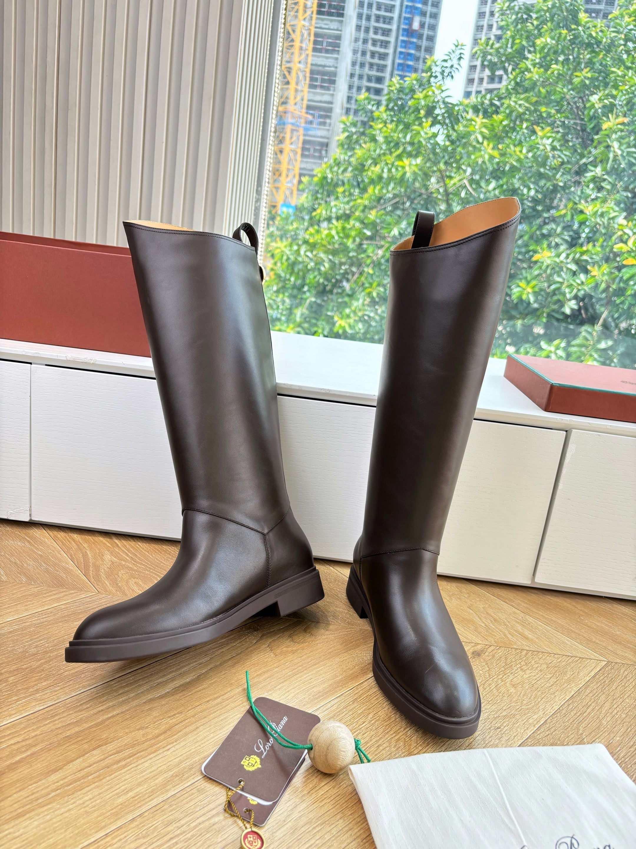 LP Kilda Knee-High Boots Brown Leather 507417