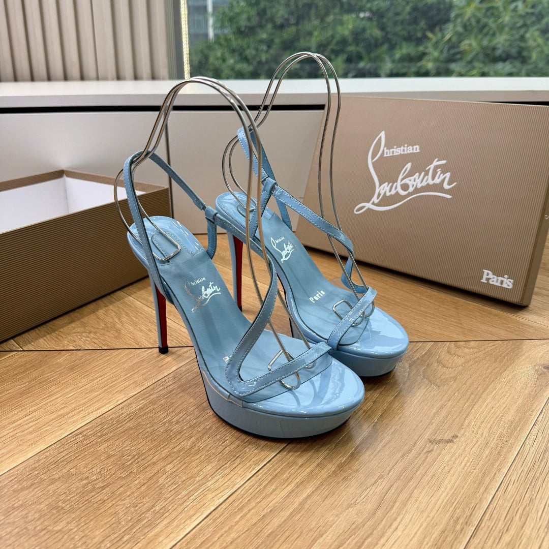 CL 26s Rosalie Alta 15cm Sandal Blue Leather 932670