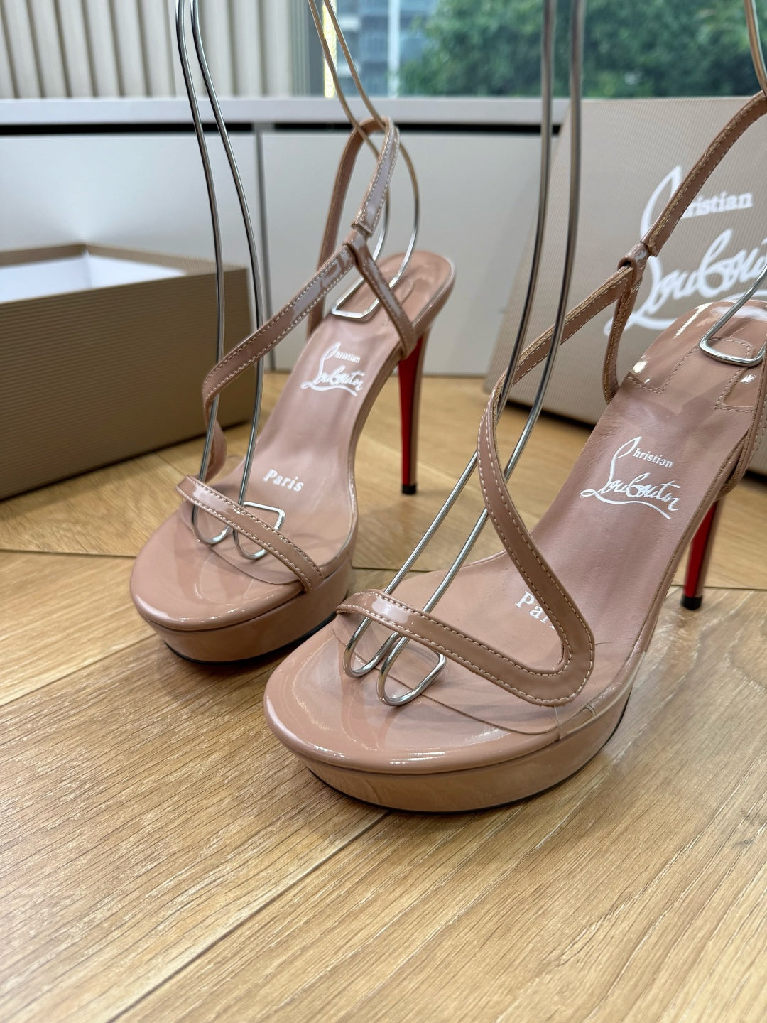 CL 26s Rosalie Alta 15cm Sandal Taupe Leather 932671