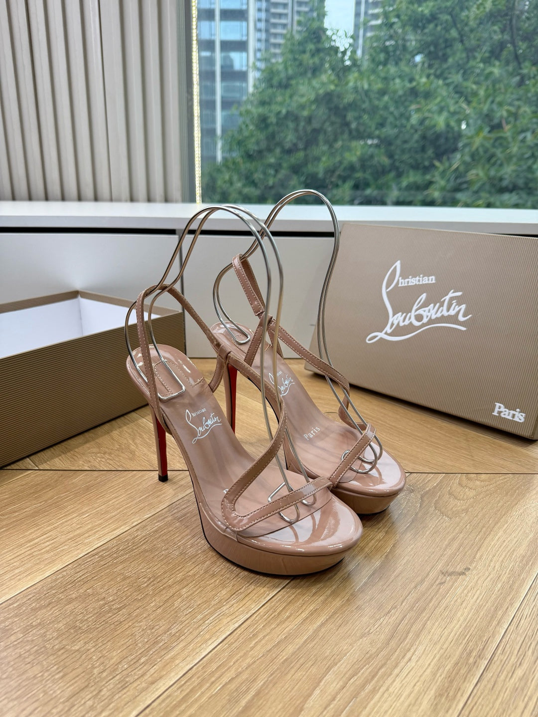 CL 26s Rosalie Alta 15cm Sandal Taupe Leather 932671