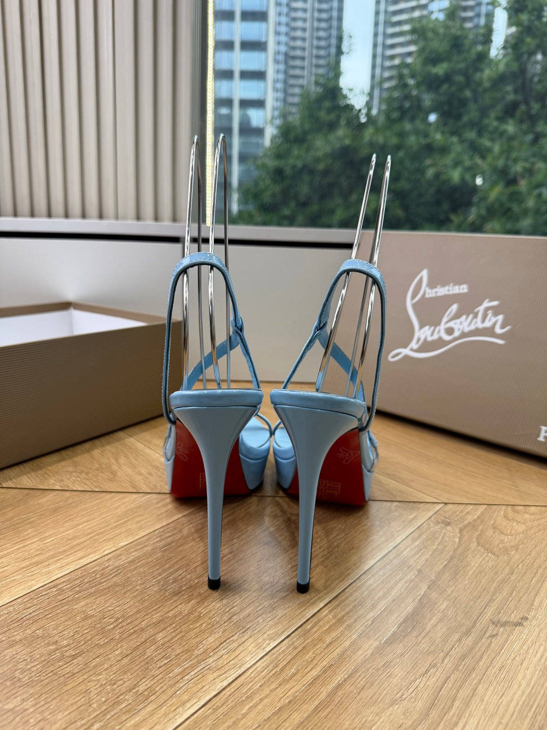 CL 26s Rosalie Alta 15cm Sandal Blue Leather 932670