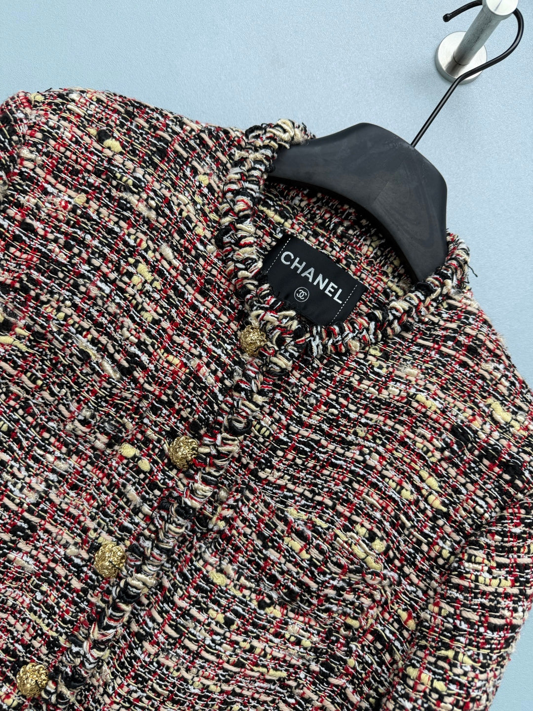 CC Spring Summer 2026 Jacket Red Colorful Tweed 411526