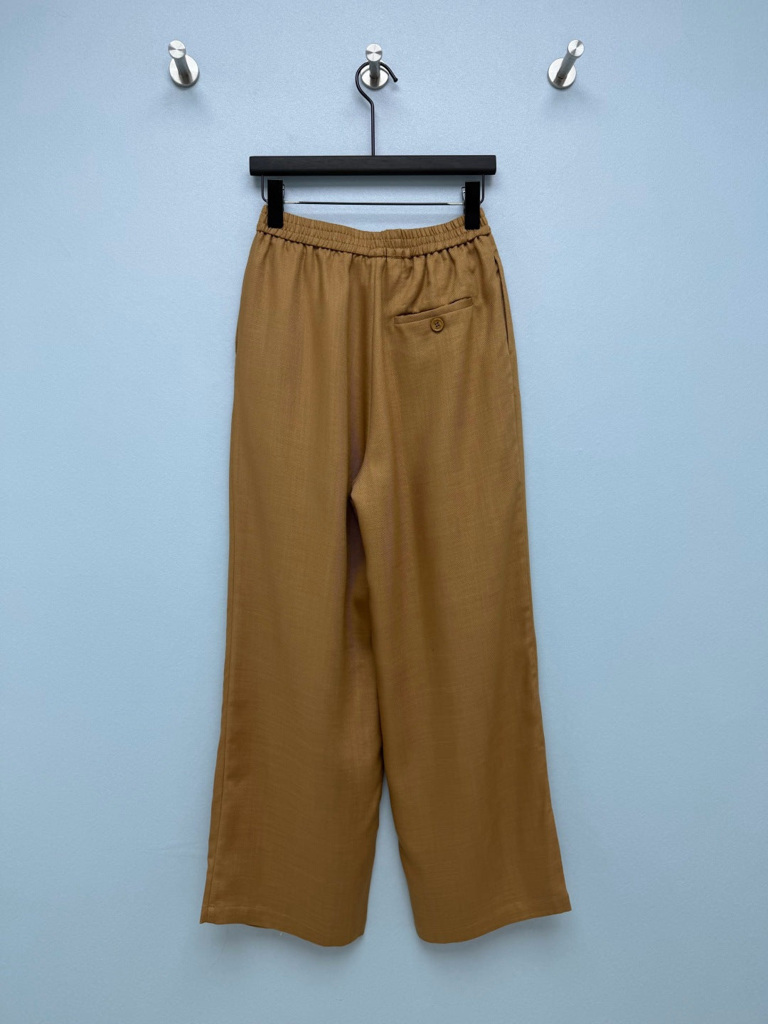 Miu 26s Wide-Leg Pants Tobacco Polyester 421435