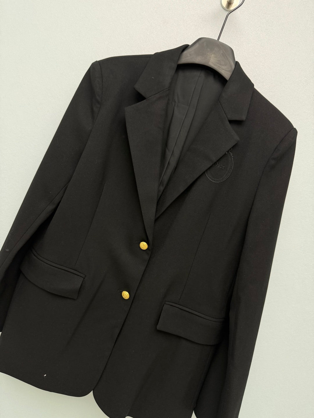 CD 26s Embroidered Casual Blazer Black Wool Polyeste 421380