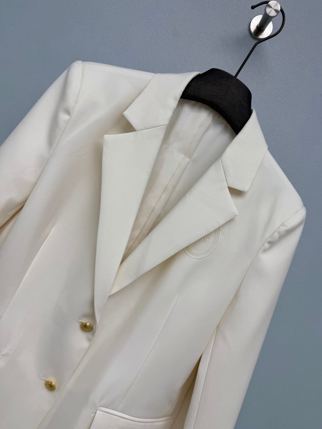 CD 26s Embroidered Casual Blazer Ivory Wool Polyeste 421382