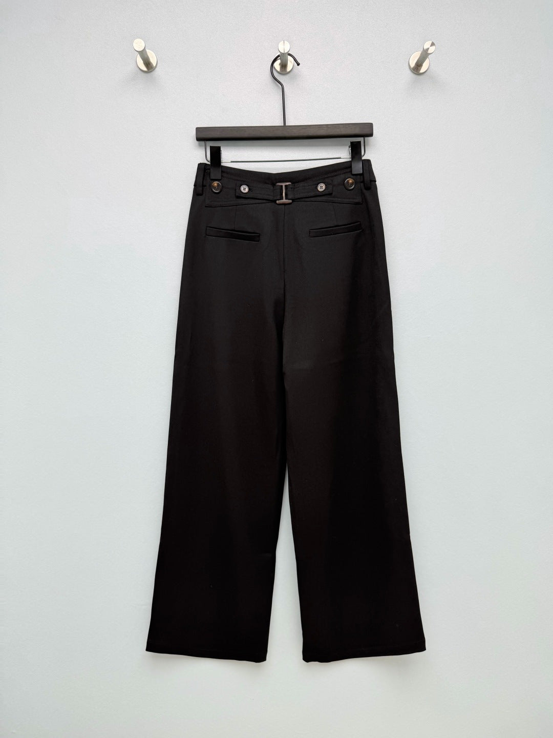 CC 26s High-Waisted Wide-Leg Pants Black Polyester 425194