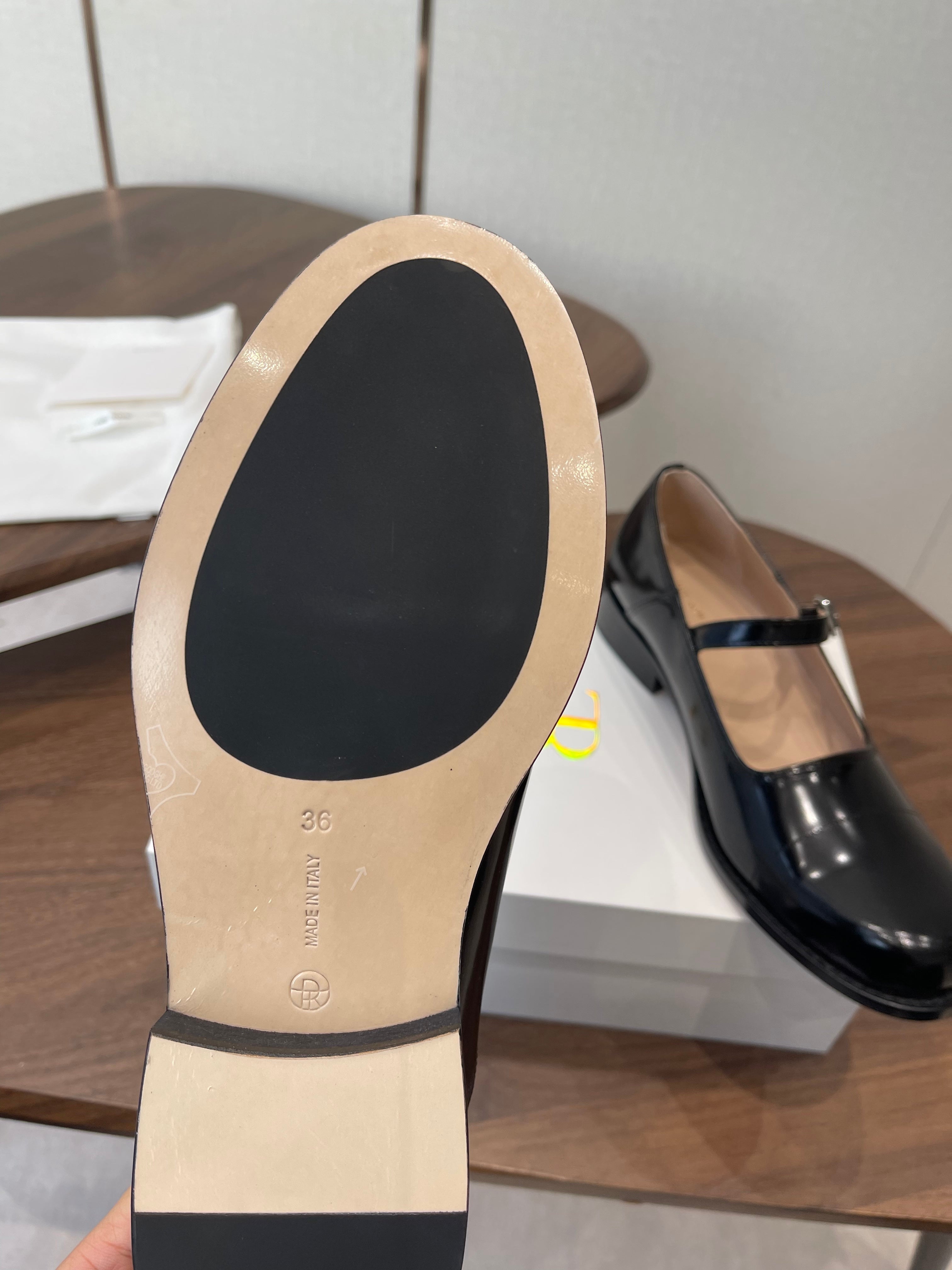 The Row Kai Mary Jane Black Patent Leather 633755