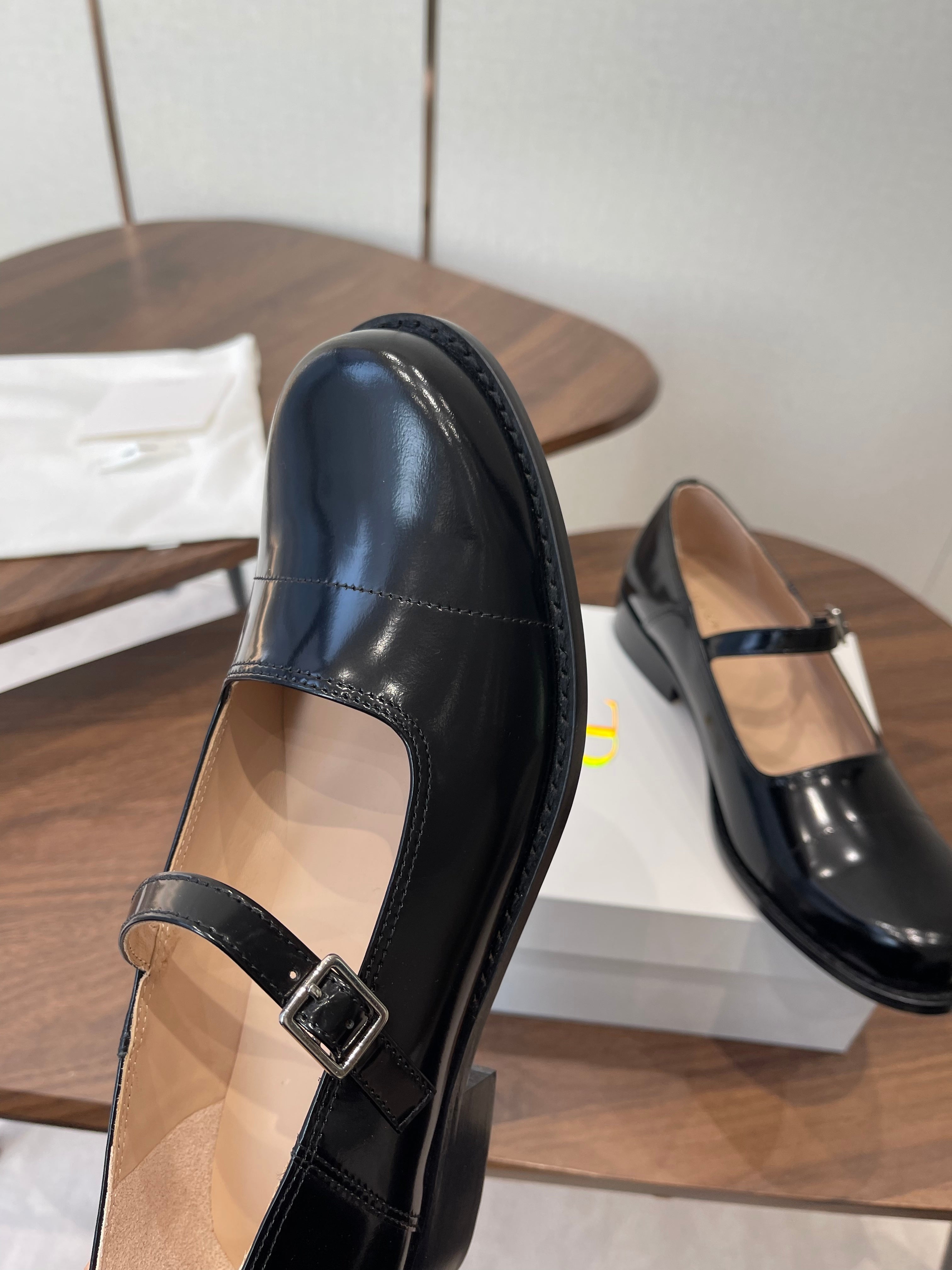 The Row Kai Mary Jane Black Patent Leather 633755