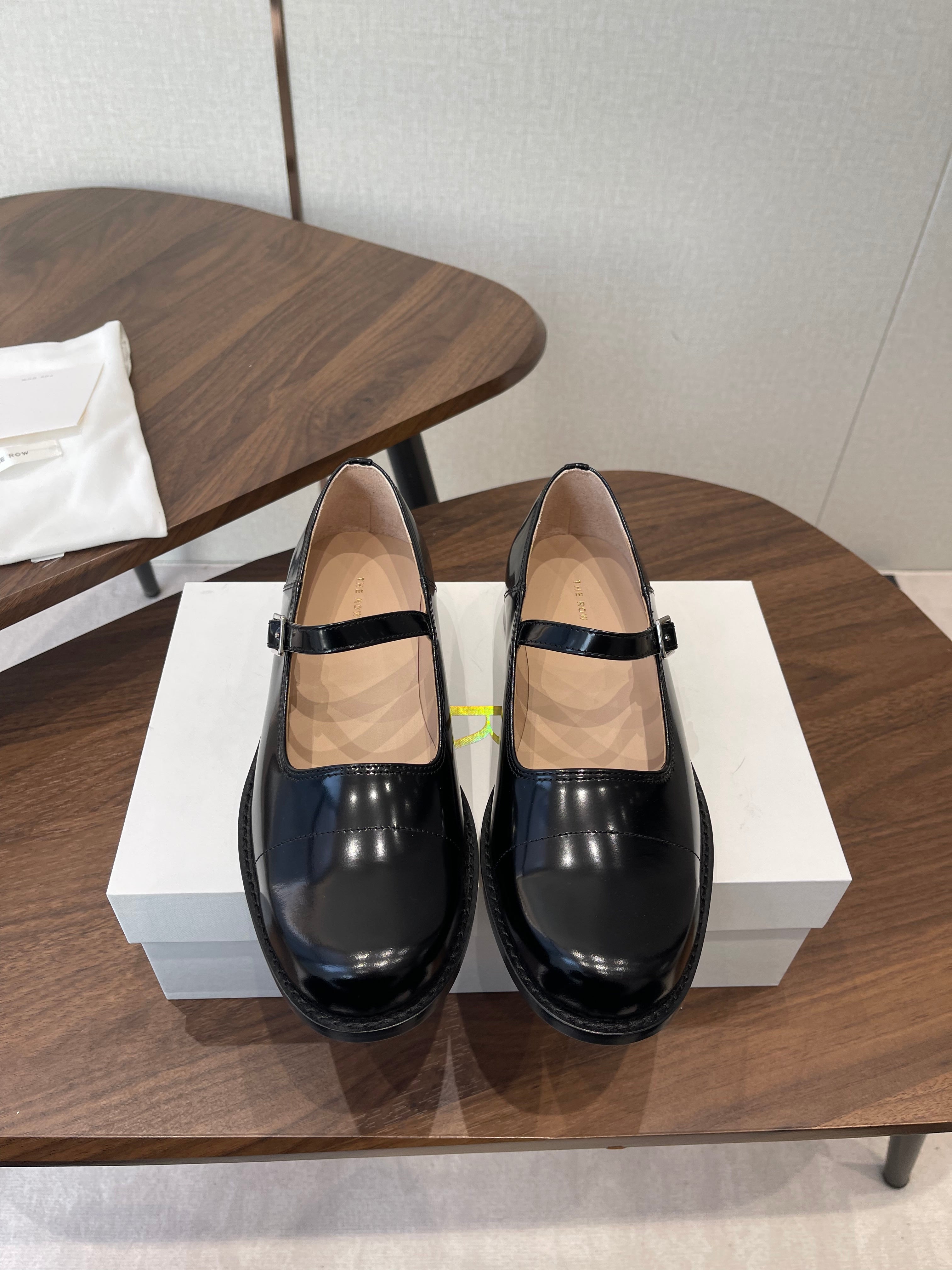 The Row Kai Mary Jane Black Patent Leather 633755