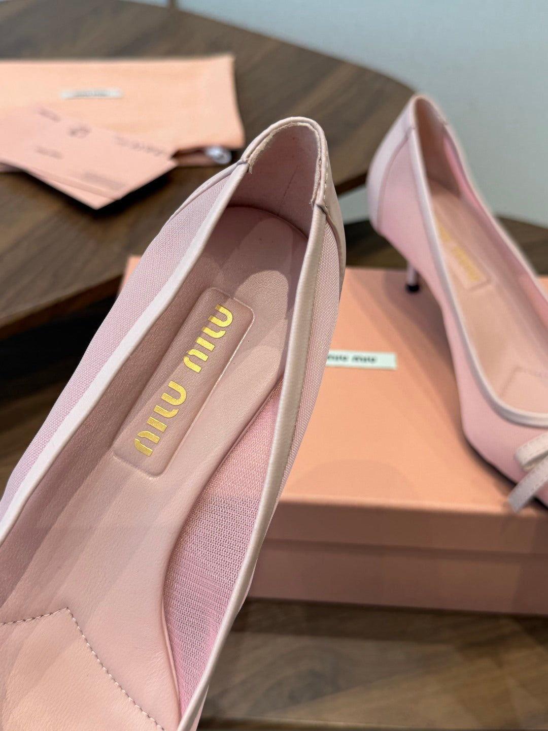 Miu 26s Pump 5.5cm Light Pink Canvas 887657