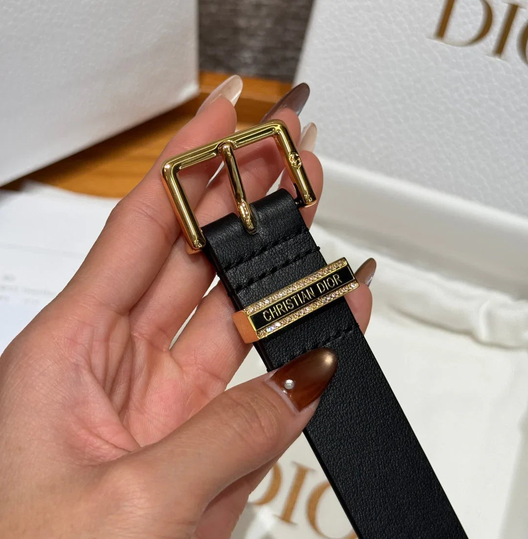 Dior 2026 Montaigne Studded Belt 2.0cm Smooth Leather