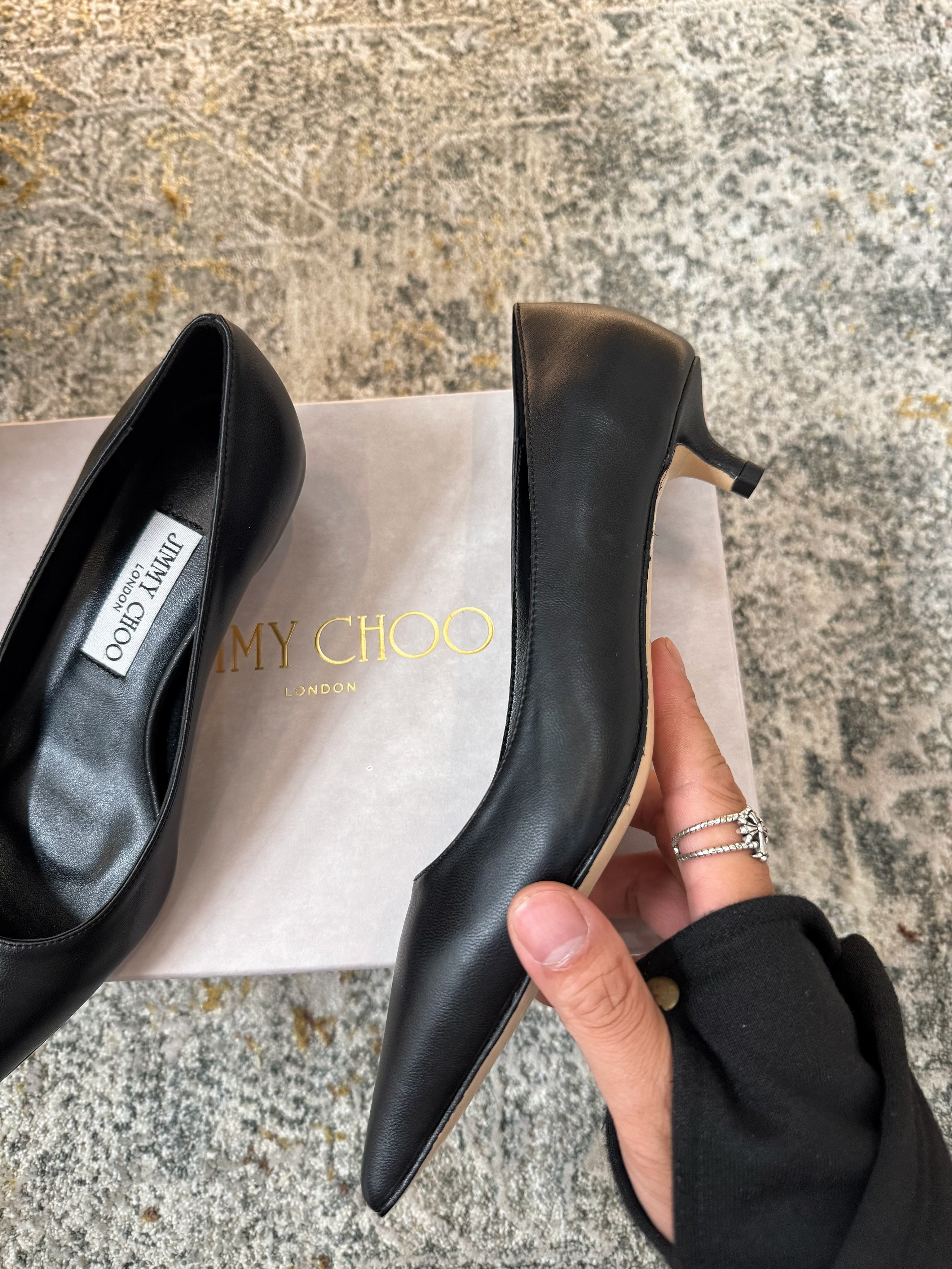 Jimmy Amelia Pumps 35mm Black Sheepskin 430937