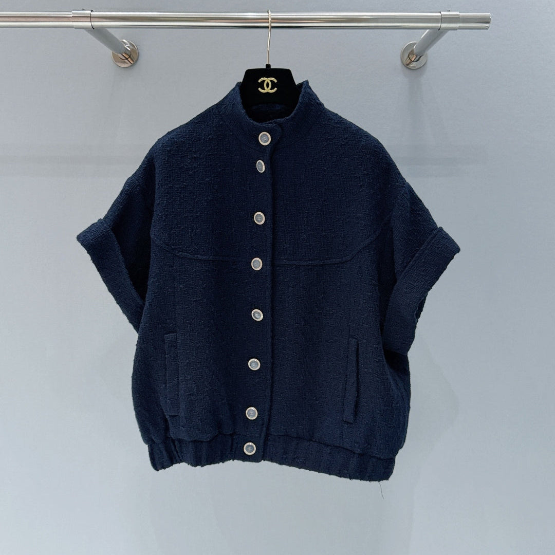 Chanel 26s Short-Sleeve Stand Collar Jacket 888