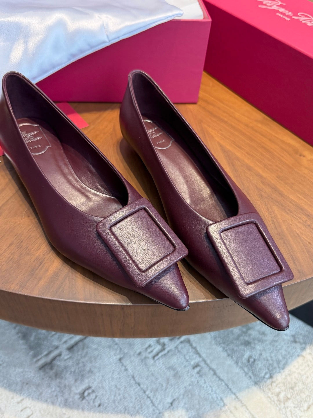 RV 26s The City Ballerinas 1.5cm Burgundy Leather 103516