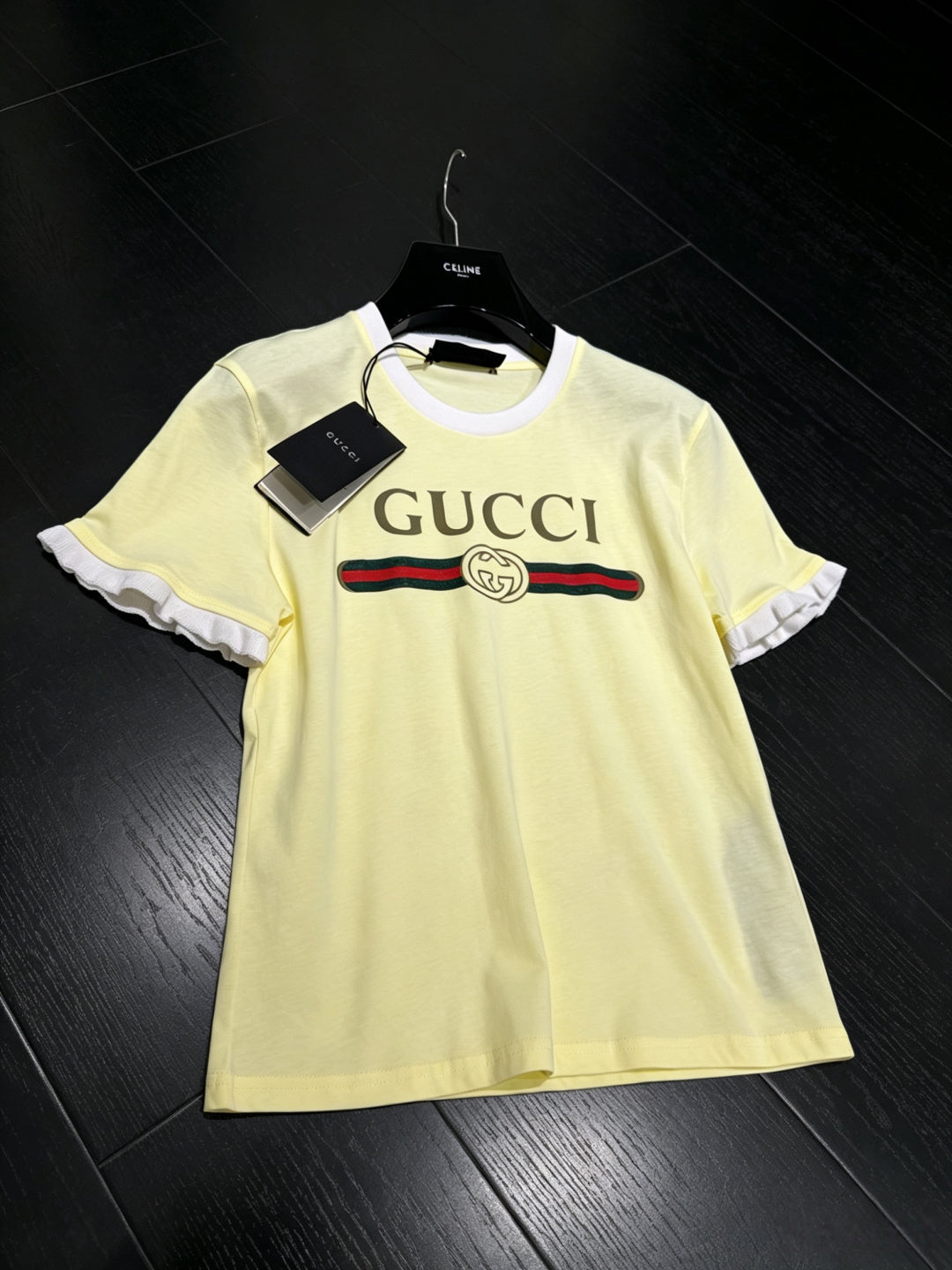 Gucci 26s Ruffle Sleeve T-Shirt 360
