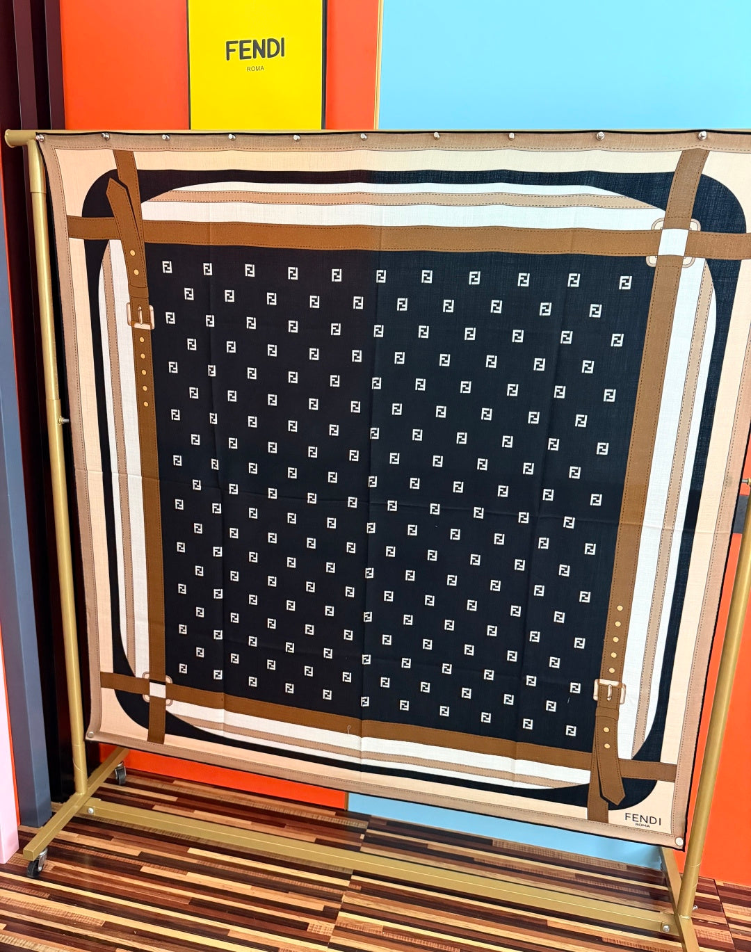Fendi 26s Scarf 140 In Cashmere And Silk 446708