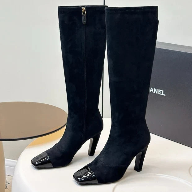 Chanel 2026 Stretch Boots 80mm Suede Cowhide 986293