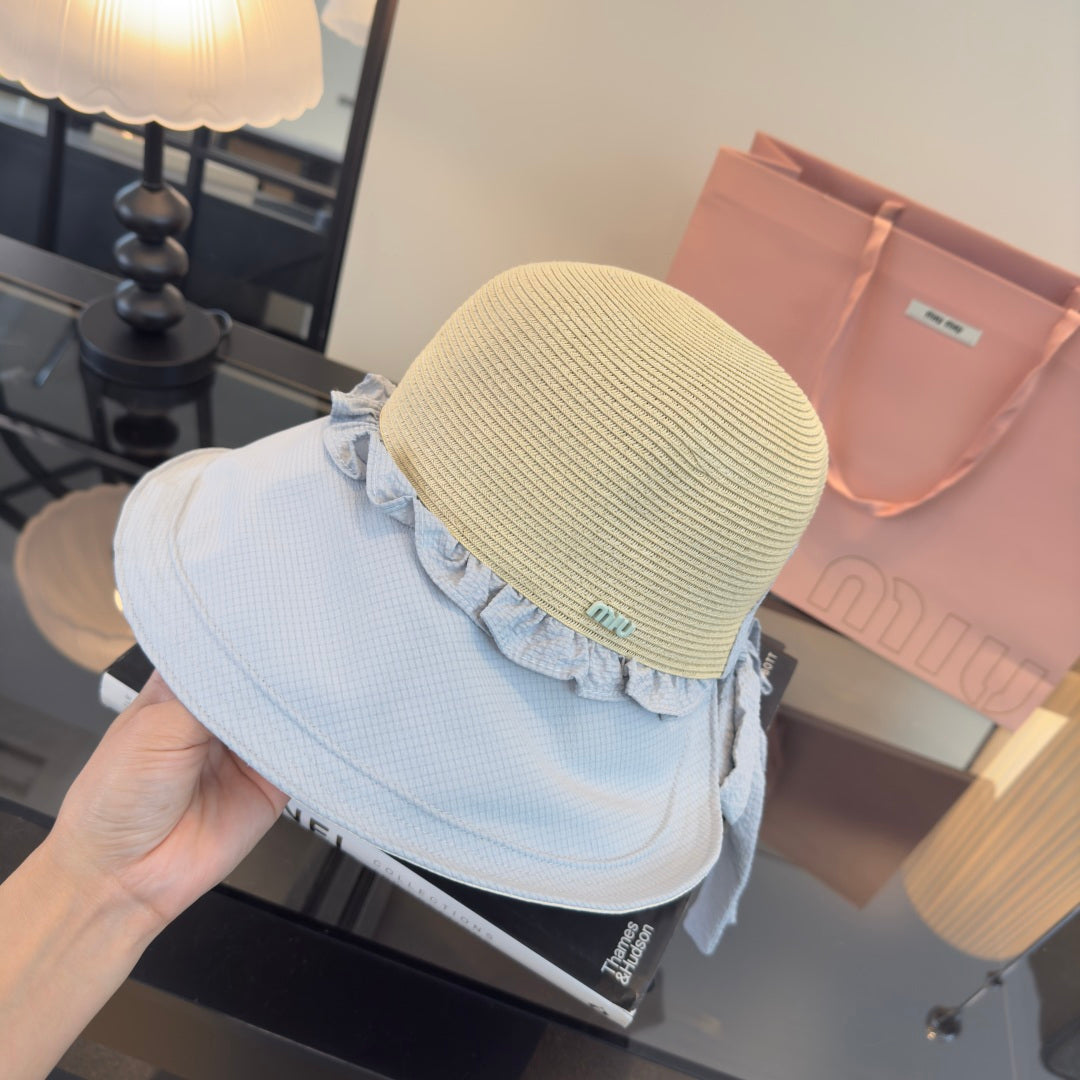 Miu 26s Straw Hat Cotton 391261