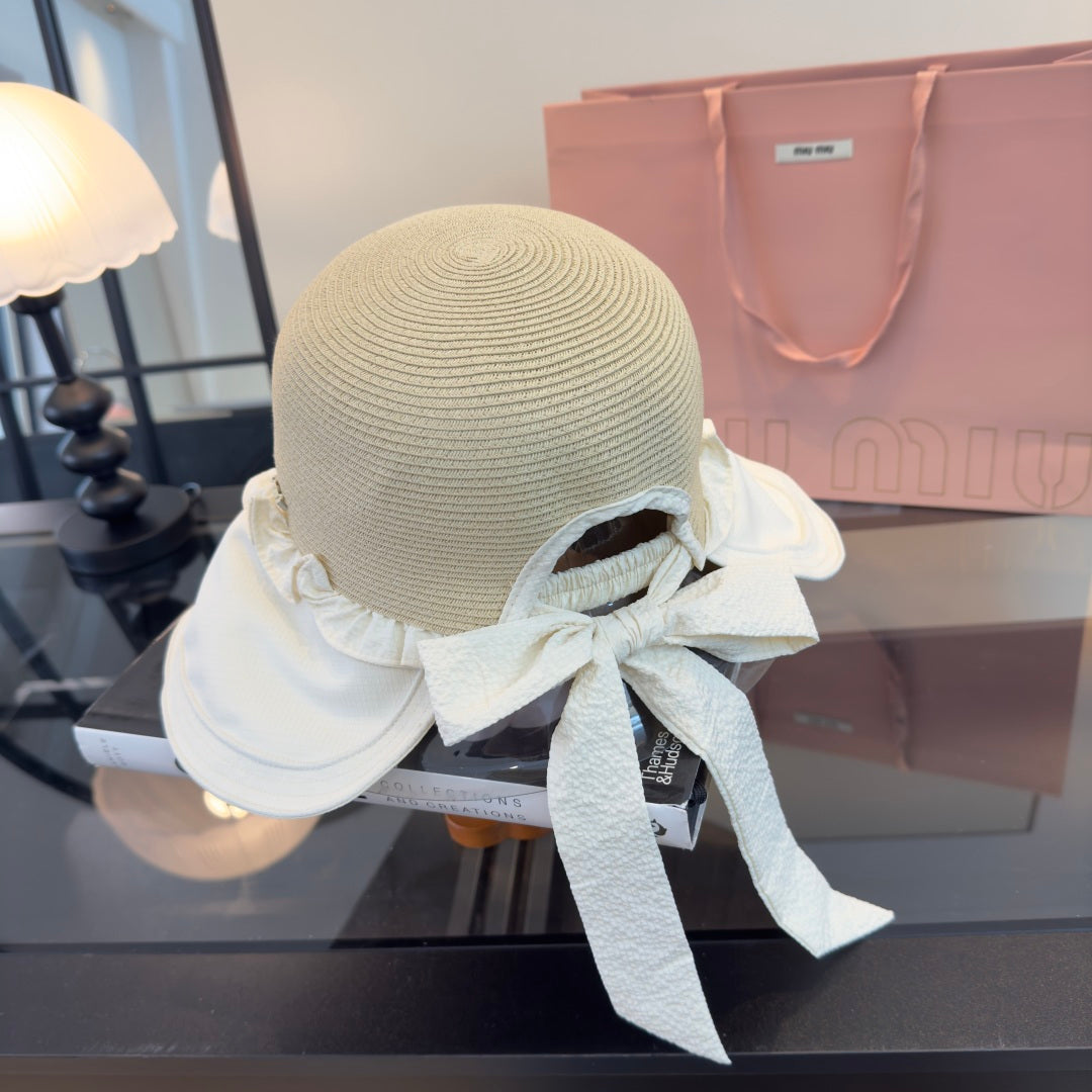 Miu 26s Straw Hat Cotton 391262