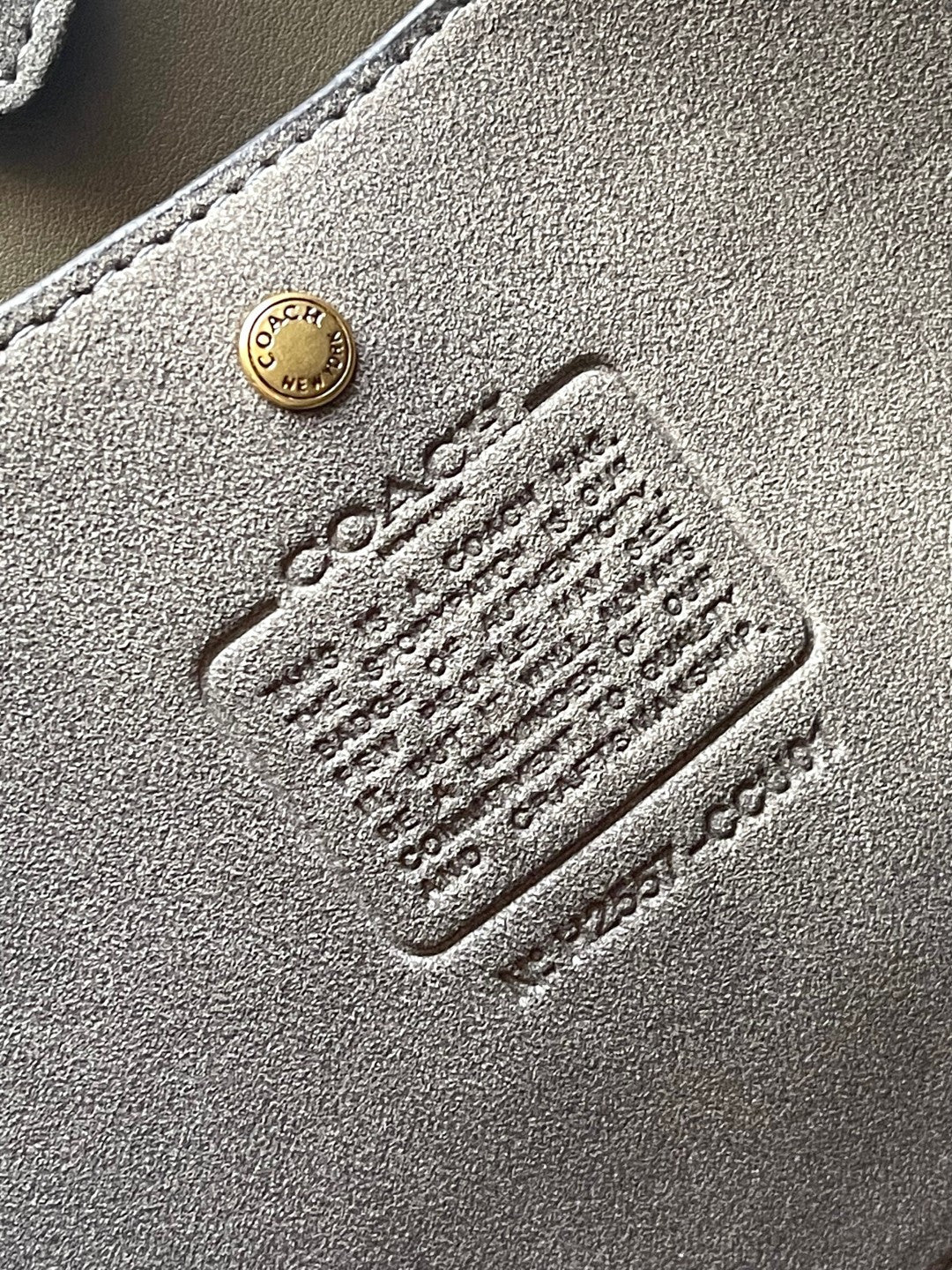 Coach Brooklyn Shoulder Bag 34cm Taupe Suede