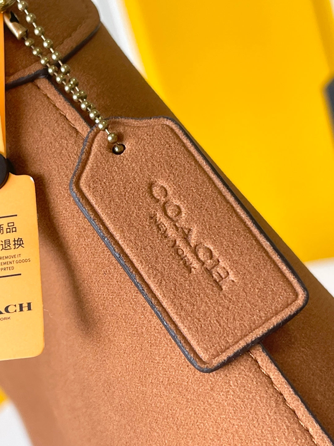Coach Brooklyn Shoulder Bag 34cm Camel Suede
