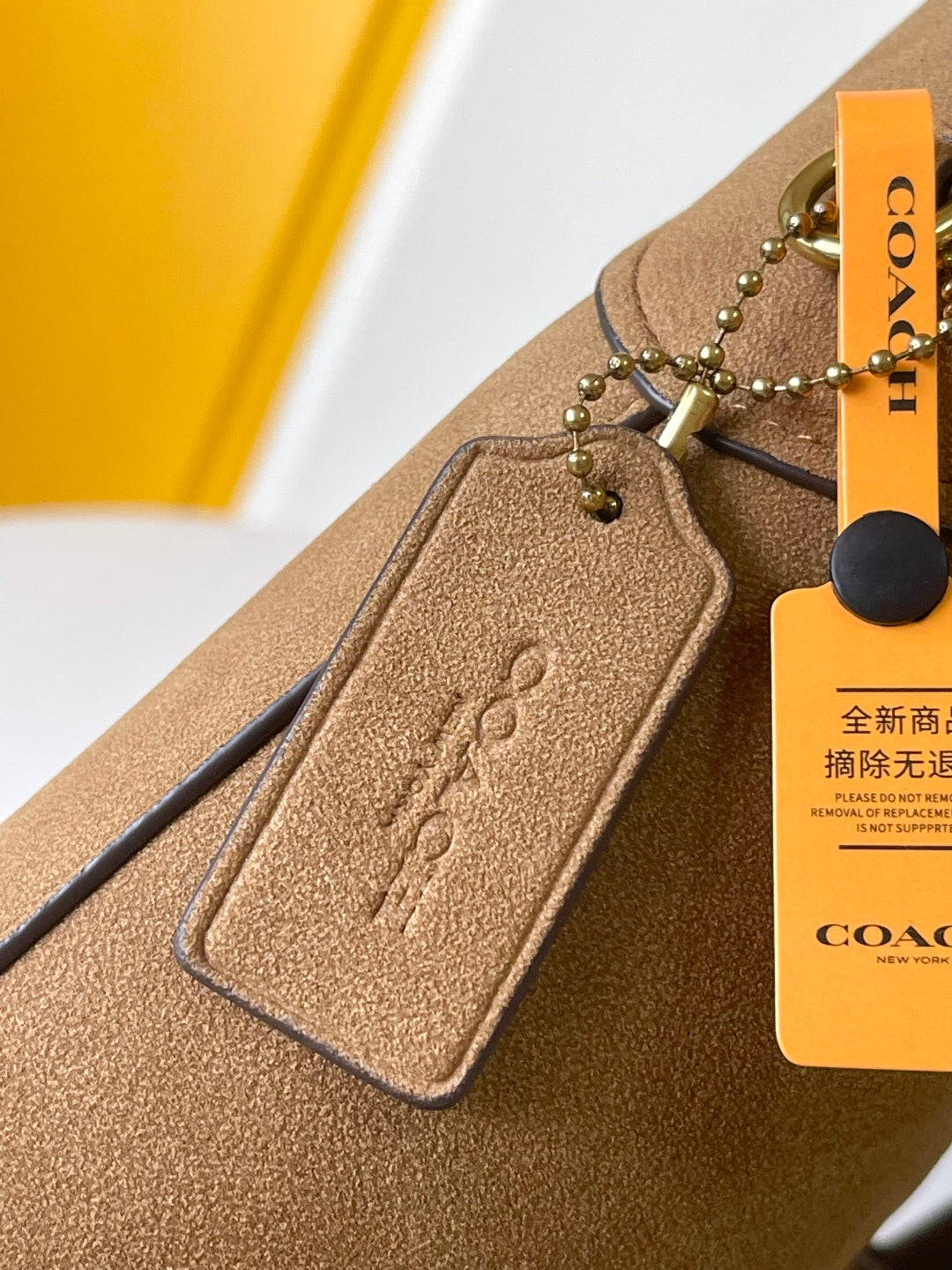Coach Brooklyn Shoulder Bag 39cm Dark Khahi Suede