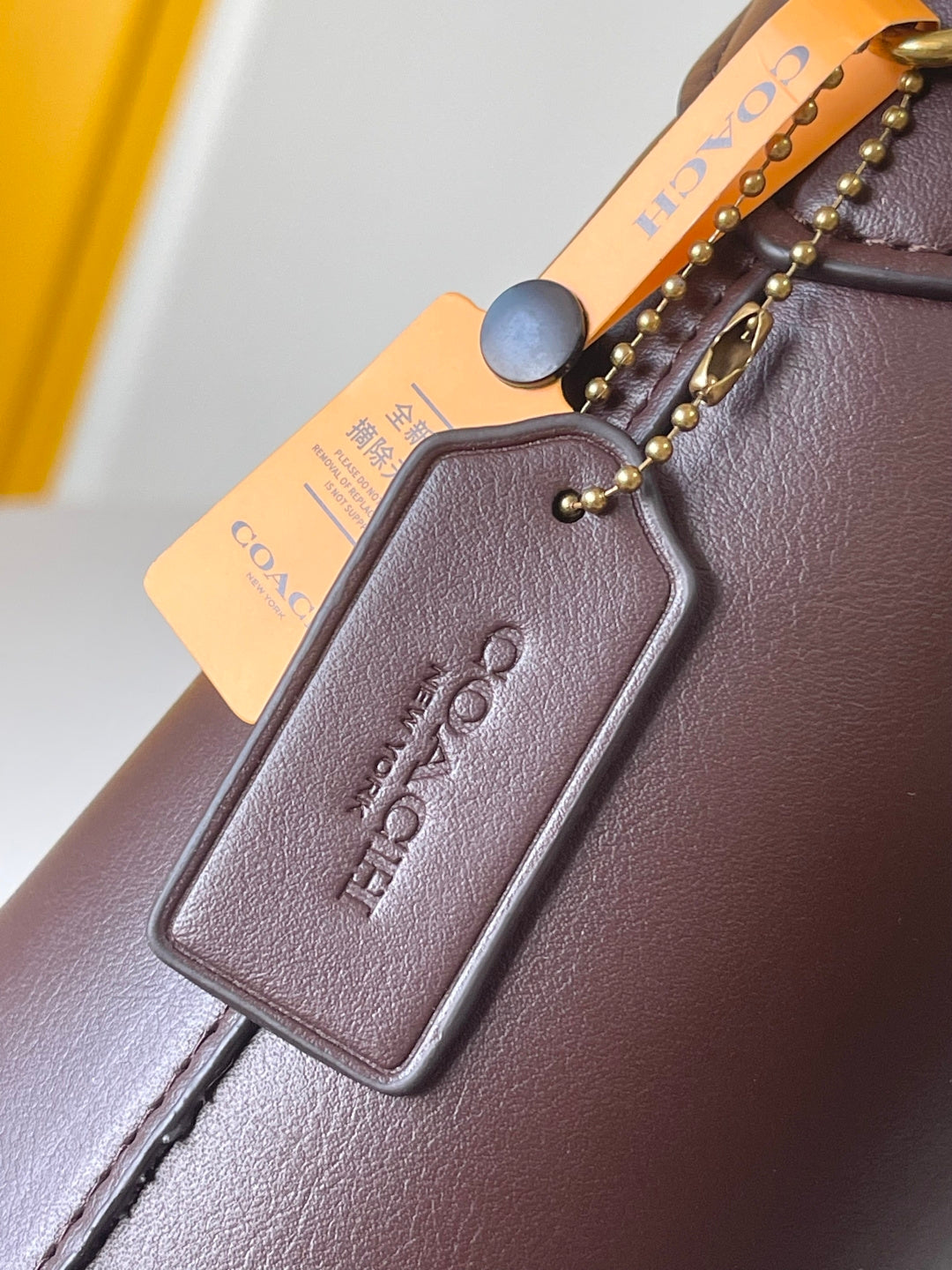 Coach Brooklyn Shoulder Bag 34cm Chocolate Calfskin