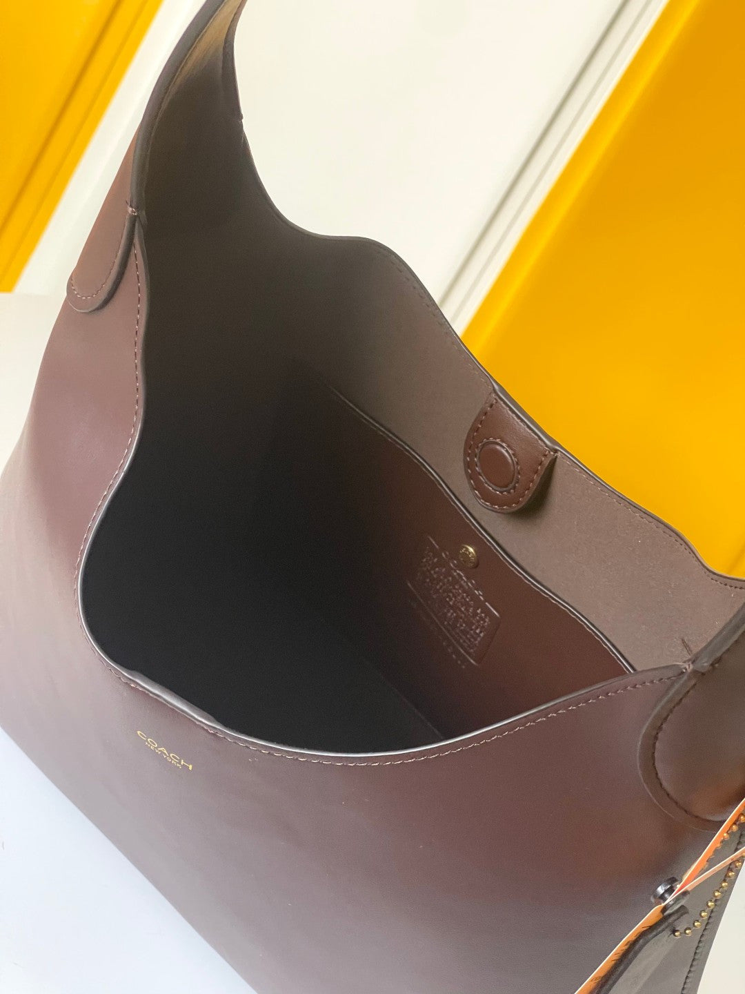 Coach Brooklyn Shoulder Bag 34cm Chocolate Calfskin